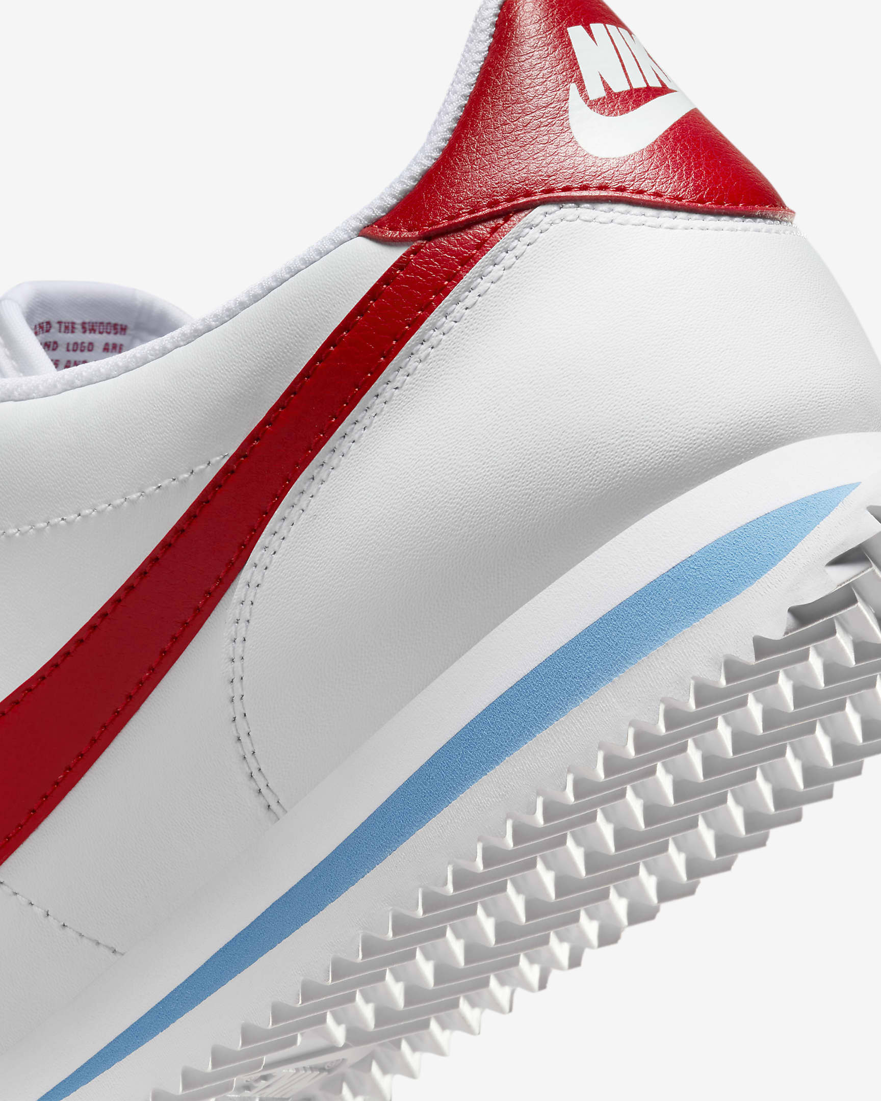 Nike Cortez Leather Men's Shoes - White/Varsity Blue/Varsity Red