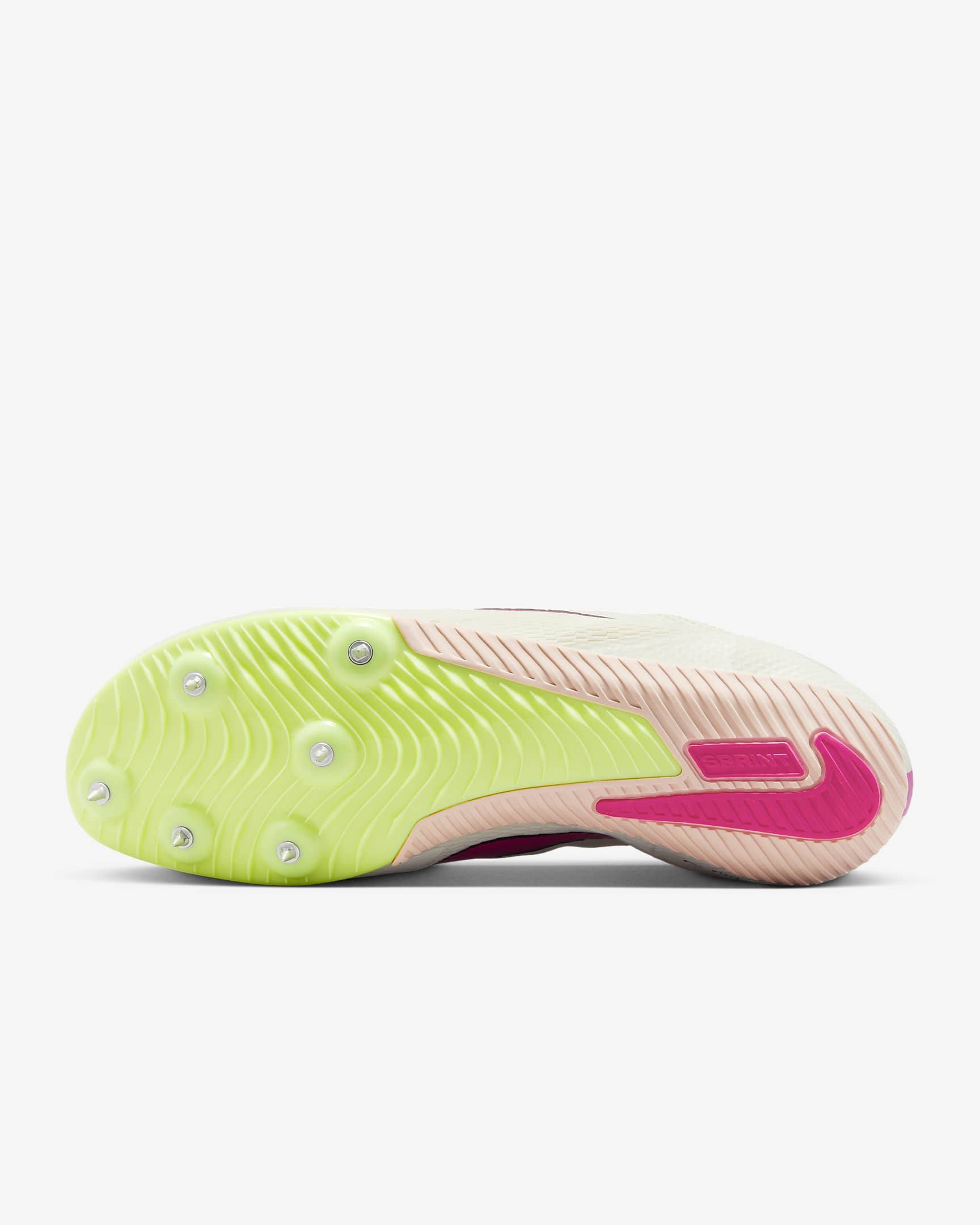 Chaussure de sprint à pointes Nike Rival Sprint - Sail/Light Lemon Twist/Guava Ice/Fierce Pink