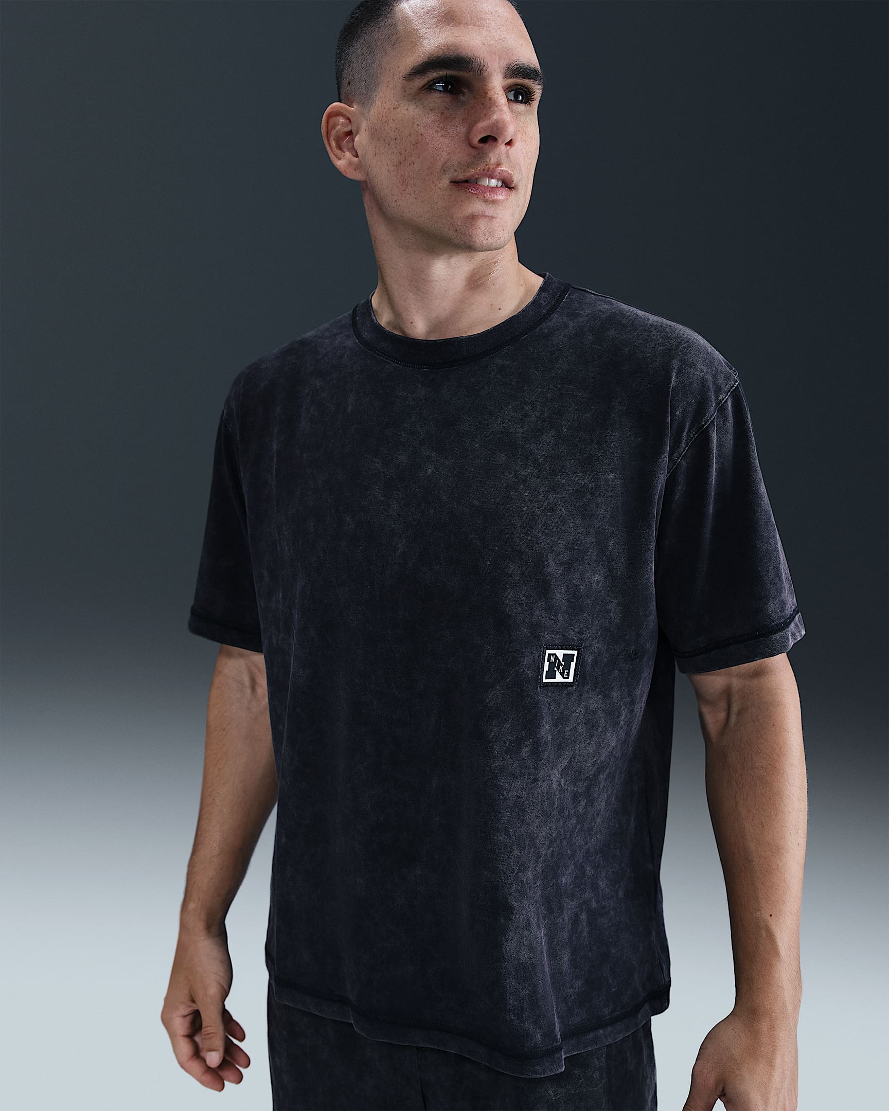 Nike Gym Heritage Dri-FIT Kısa Kollu Erkek Antrenman Üstü - Siyah/Siyah