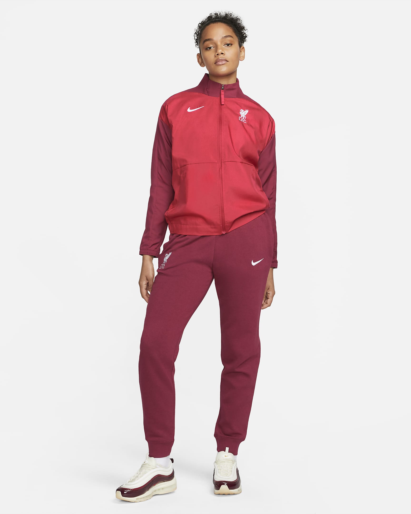 Liverpool FC Women's Nike Dri-FIT Soccer Jacket - Gym Red/Team Red/White/White