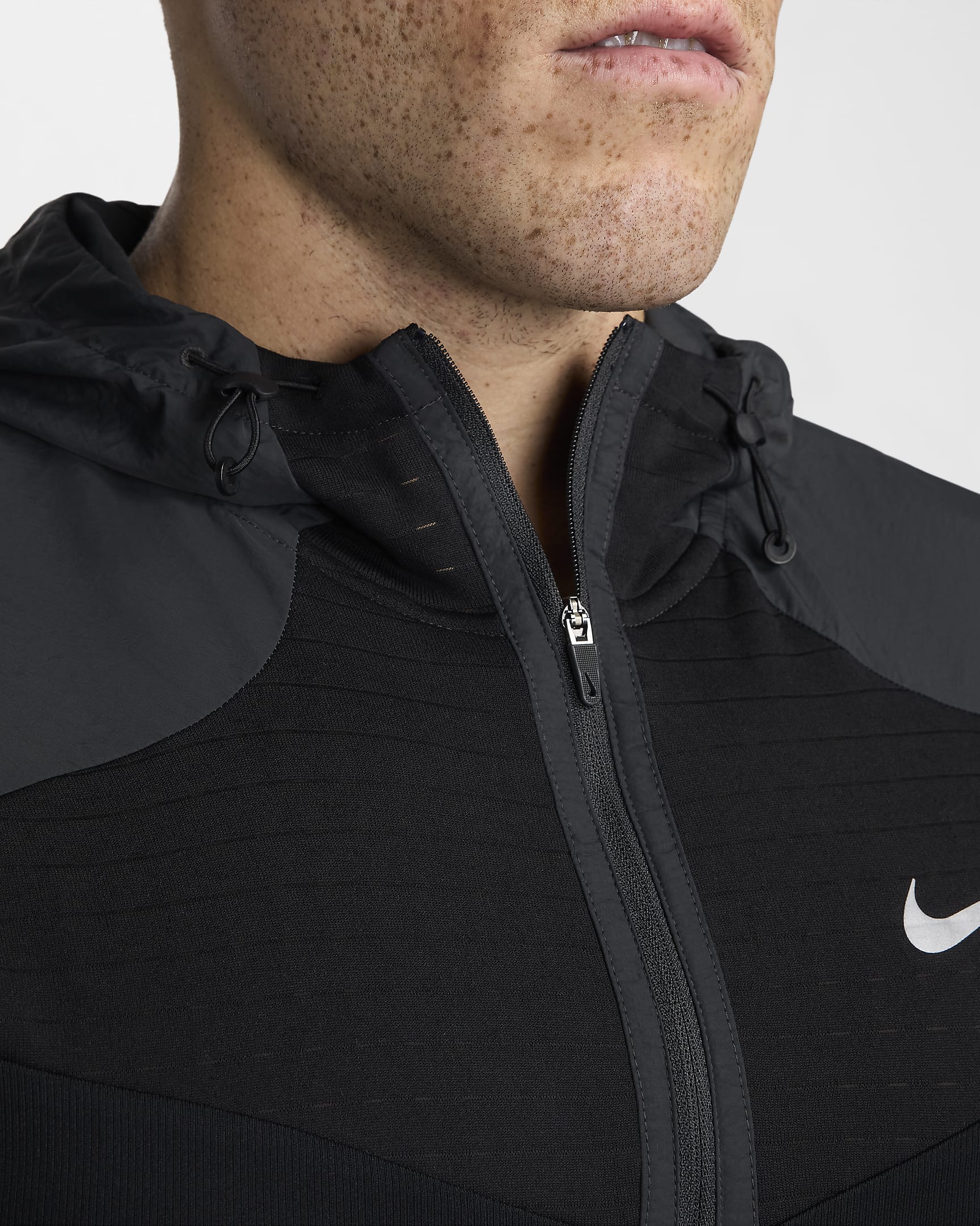 Nike langærmet løbeoverdel til mænd - sort/Dark Smoke Grey/sort