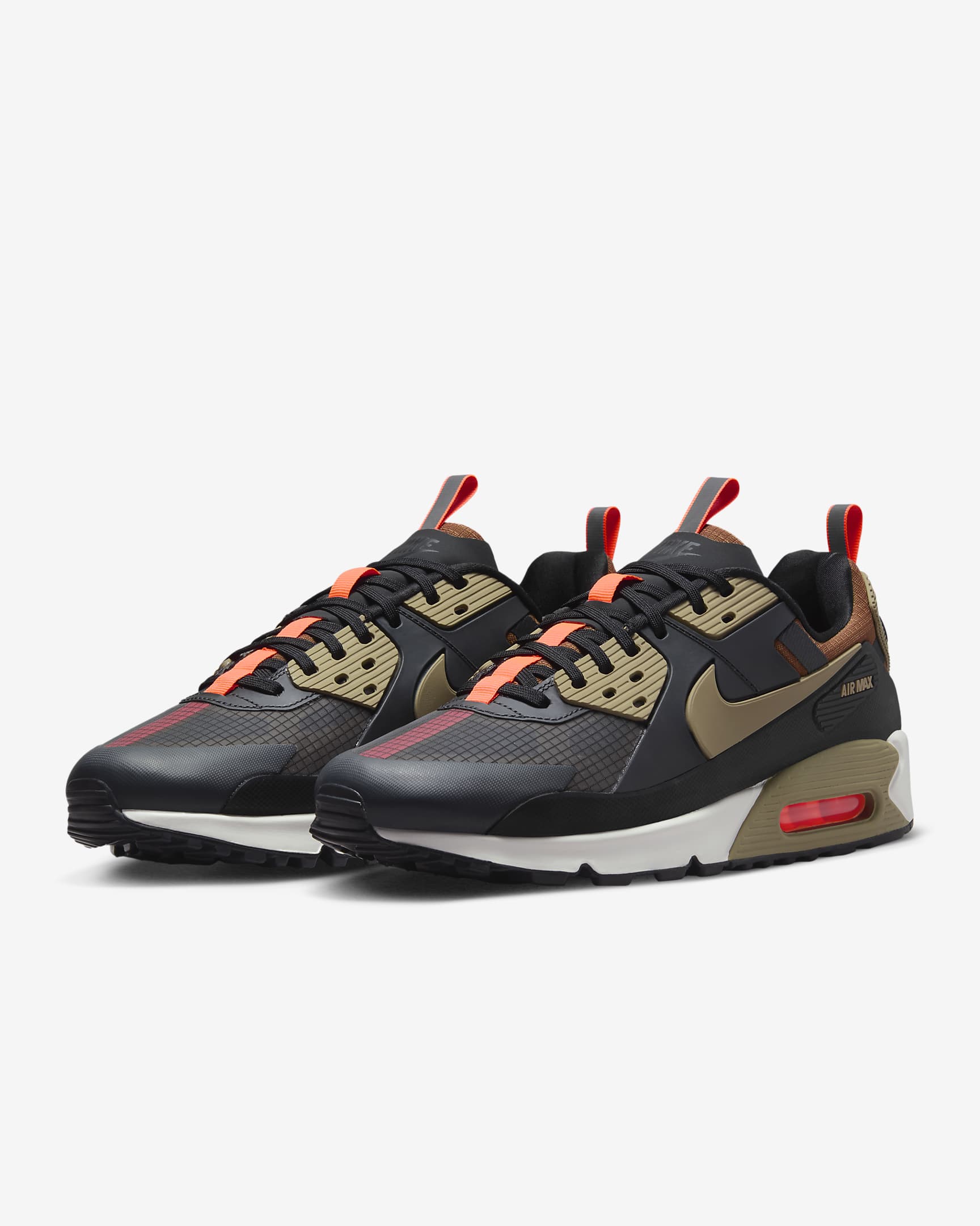 Nike Air Max 90 Drift Men's Shoes - Dark Smoke Grey/Black/Hyper Crimson/Khaki