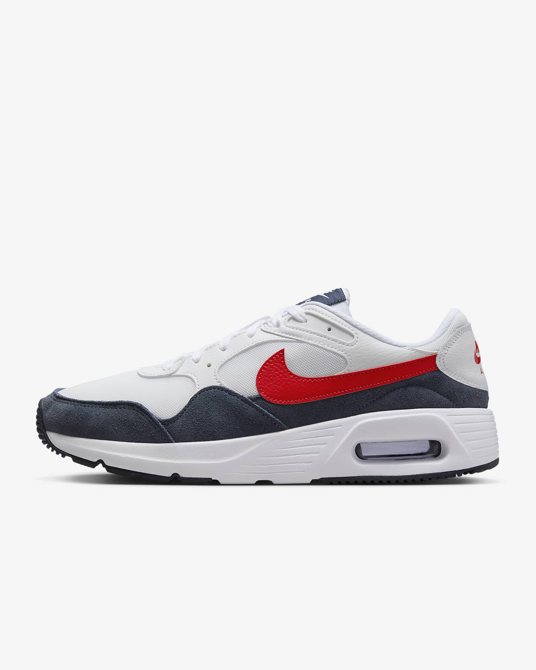 Tenis para hombre Nike Air Max SC - Blanco/Obsidiana/Rojo universitario