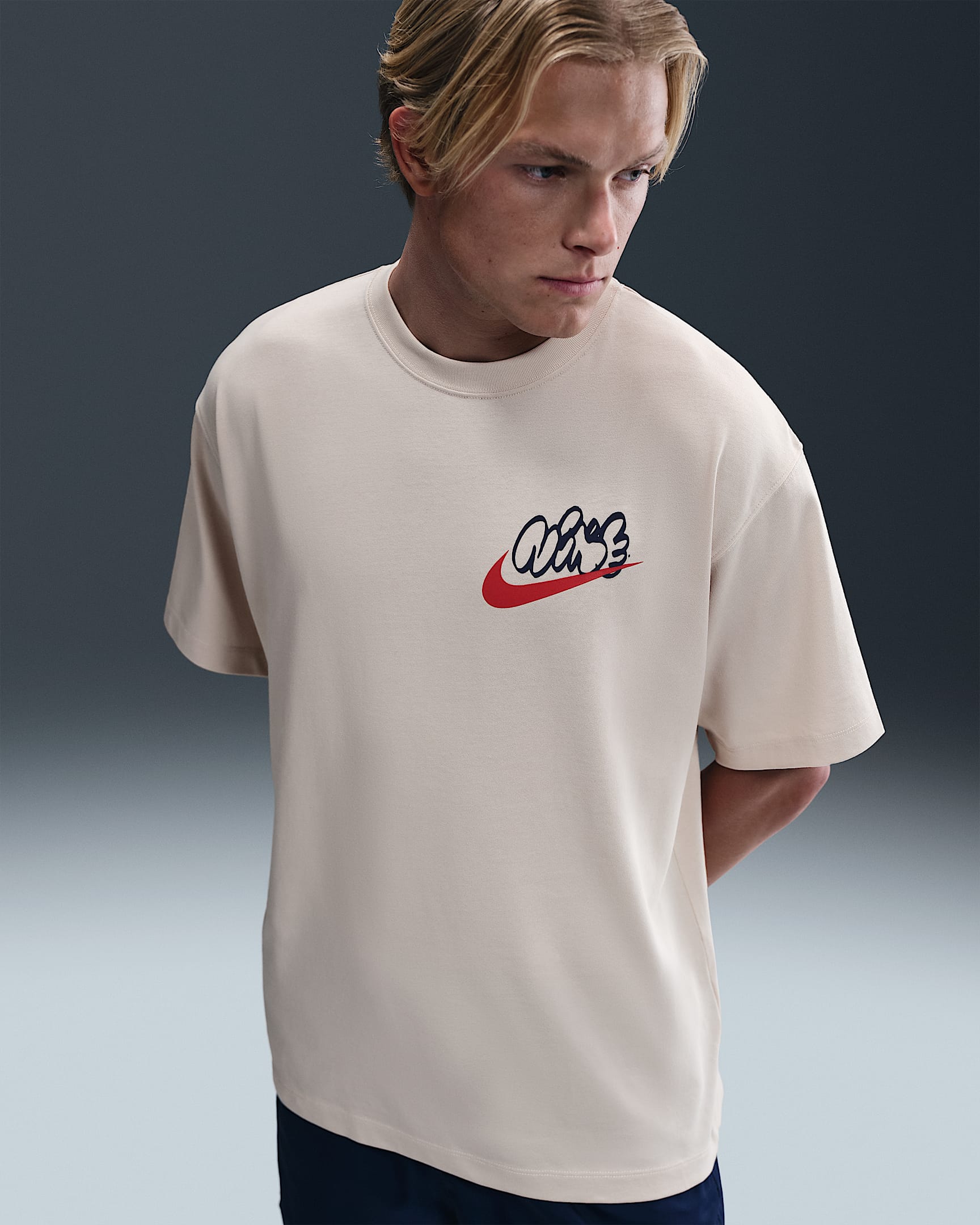 Nike Solo Swoosh T-Shirt (Herren) - Light Orewood Brown