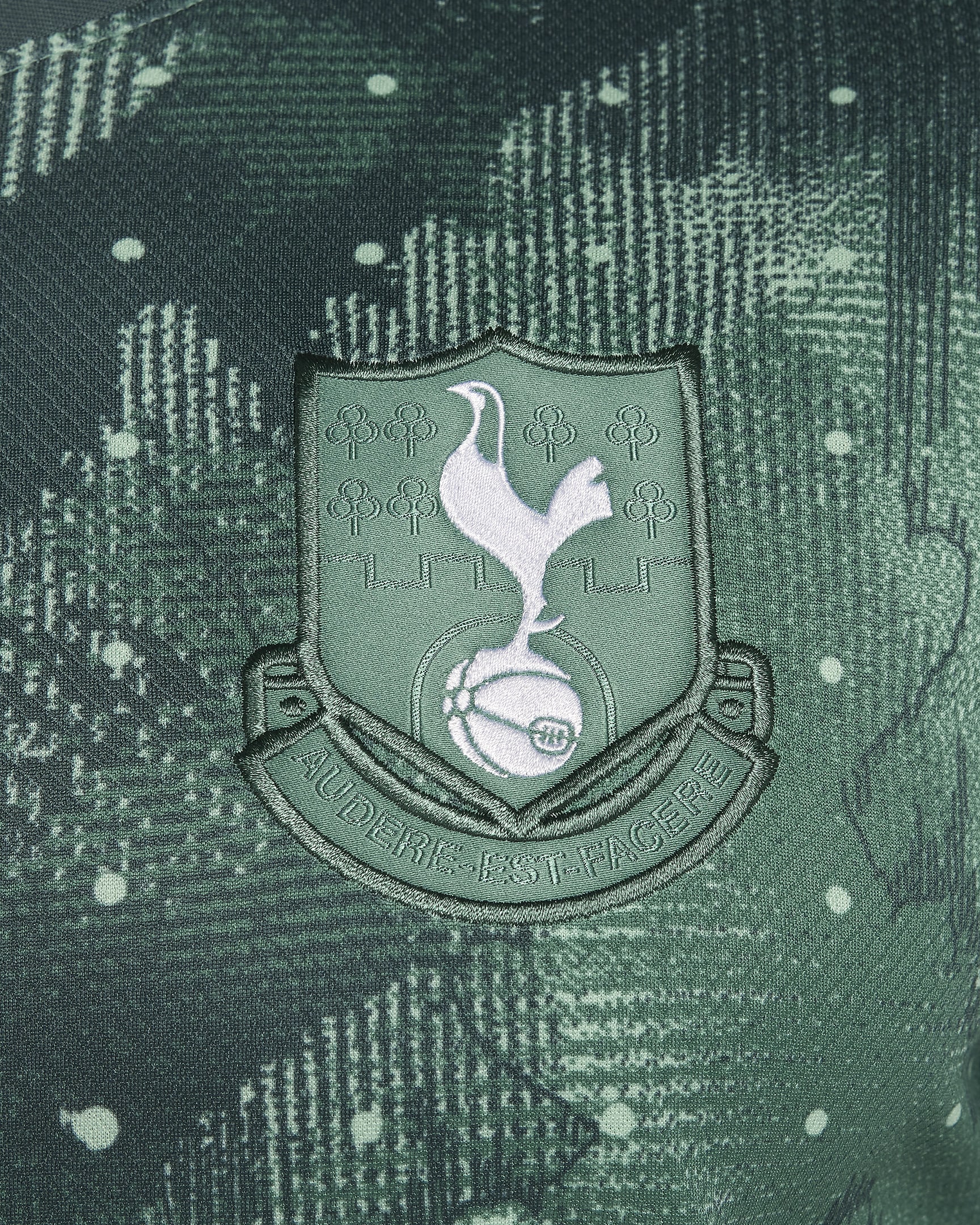 Tottenham Hotspur 2024/25 Stadium Third Men's Nike Dri-FIT Soccer Replica Jersey - Enamel Green/Bicoastal/White