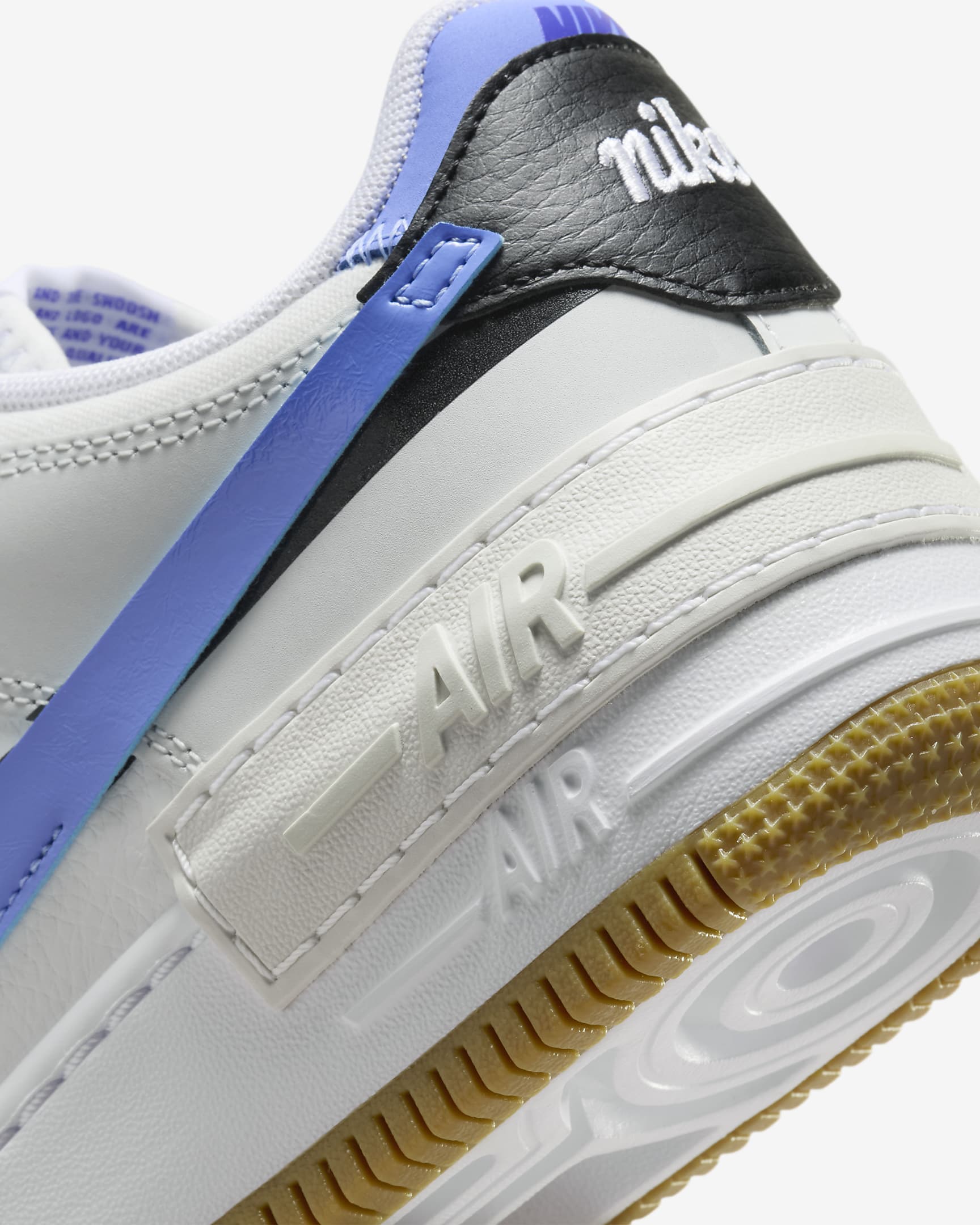 Nike Air Force 1 Shadow Women's Shoes - White/Black/Photon Dust/Royal Pulse