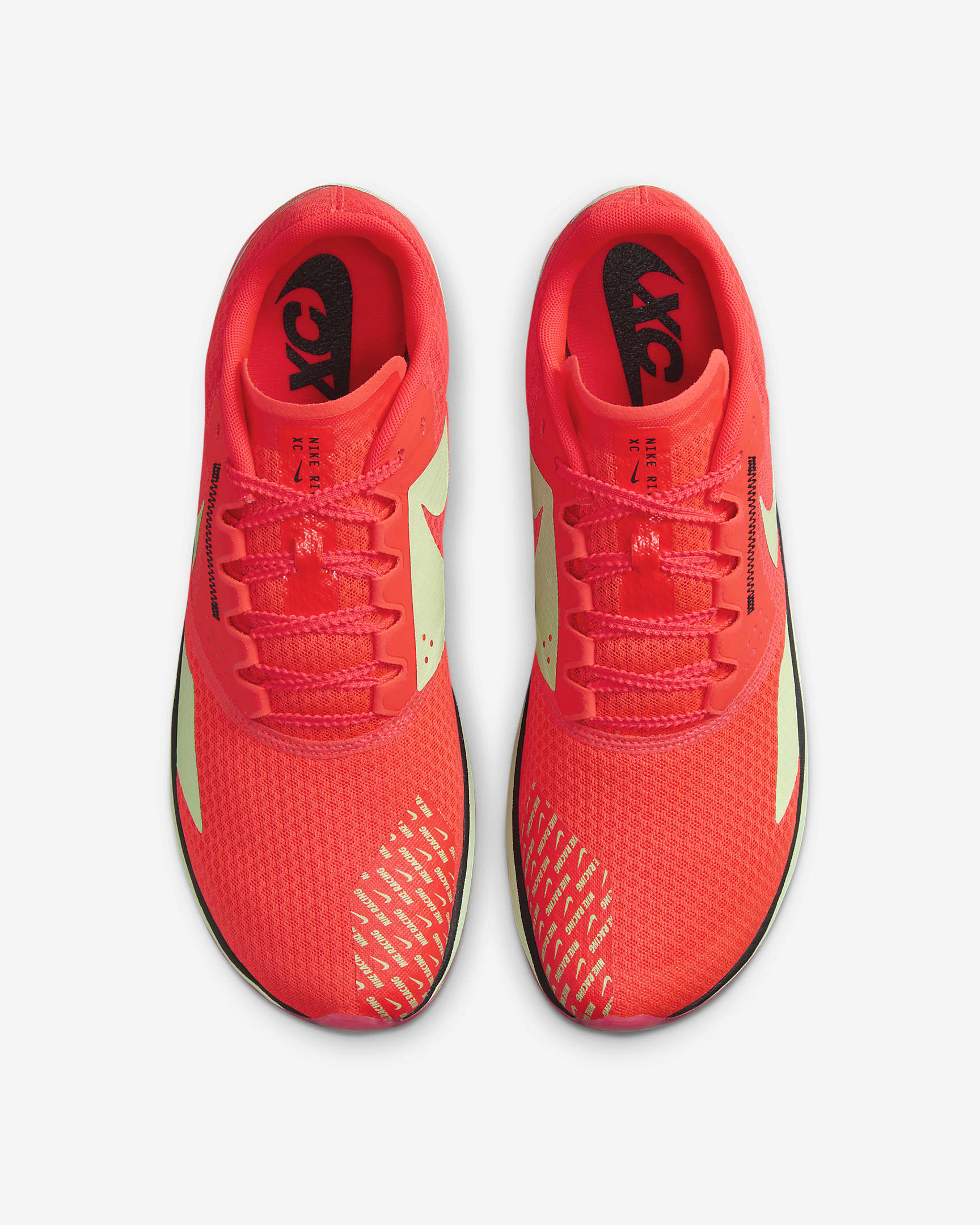 Nike Rival XC 6 Cross-Country Spikes - Bright Crimson/Black/Metallic Silver/Vapor Green
