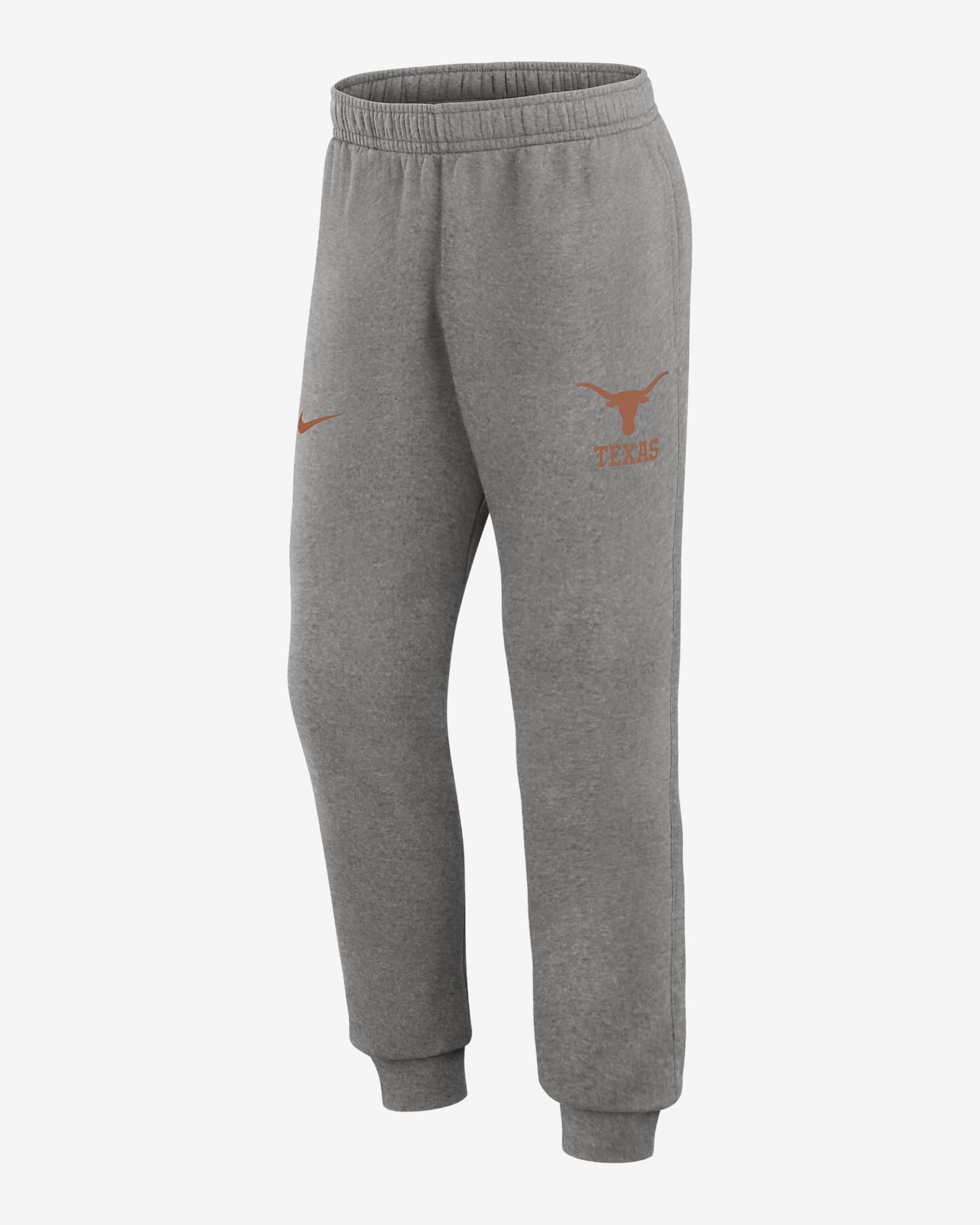 Joggers universitarios Nike para hombre Texas Longhorns Primetime Club - Gris jaspeado