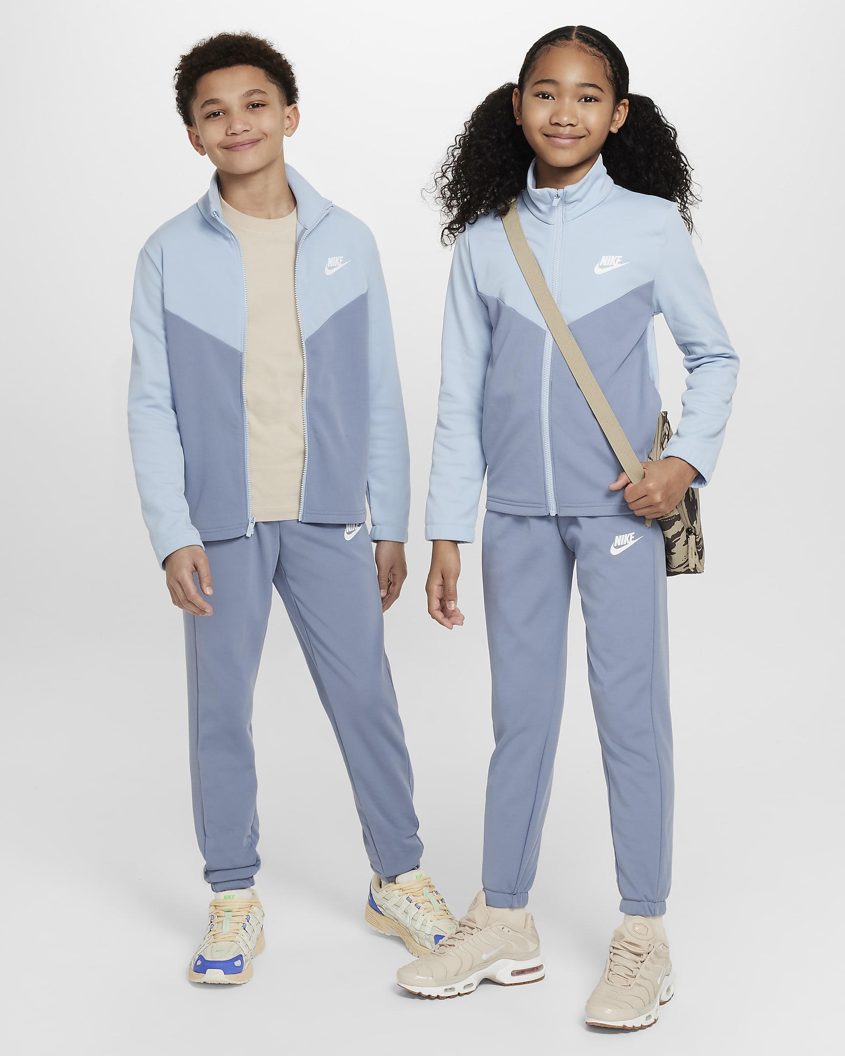 Nike Sportswear Older Kids' Tracksuit - Light Armoury Blue/Ashen Slate/White