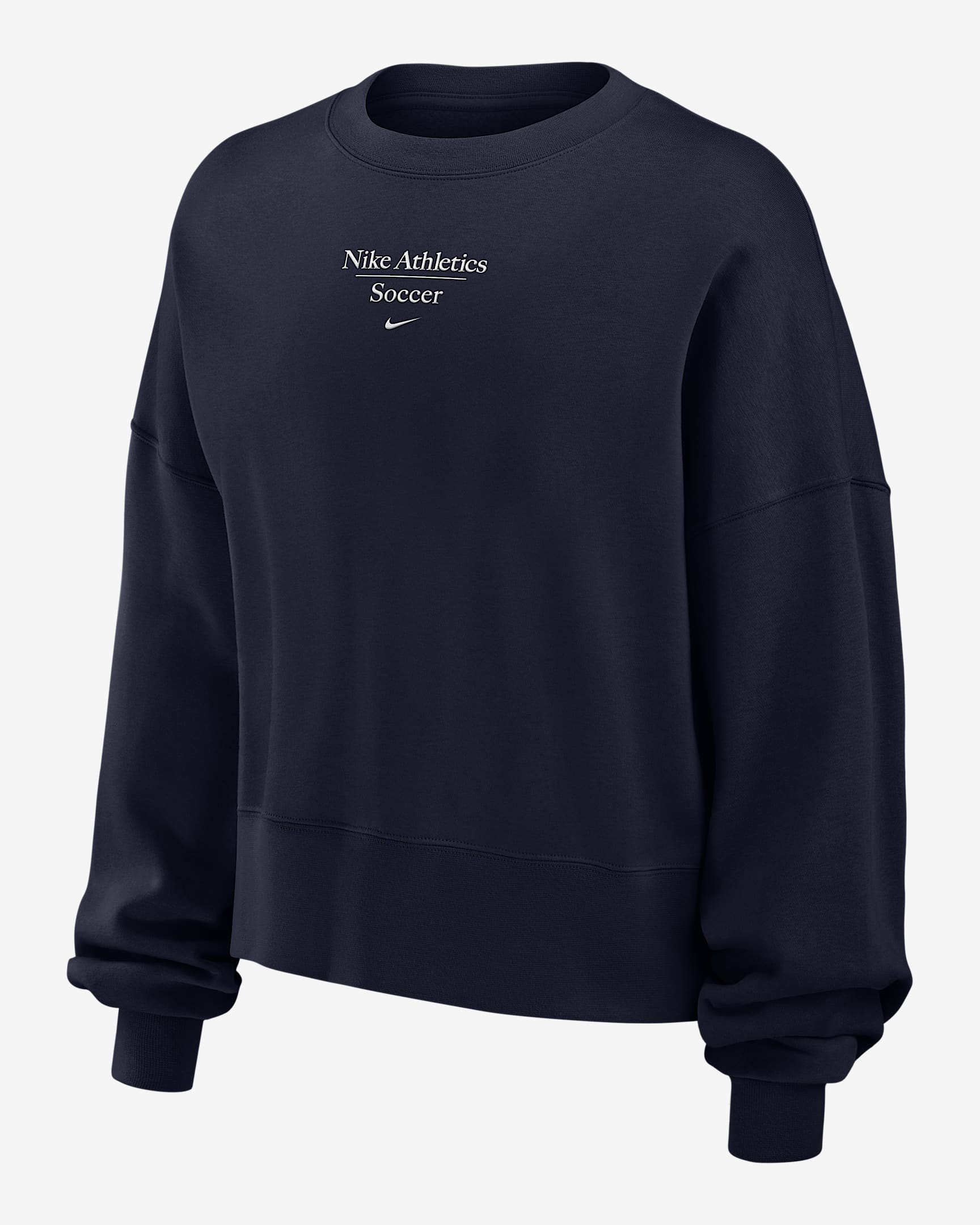 Nike Phoenix Fleece Women's Soccer Crew-Neck Sweatshirt - Navy