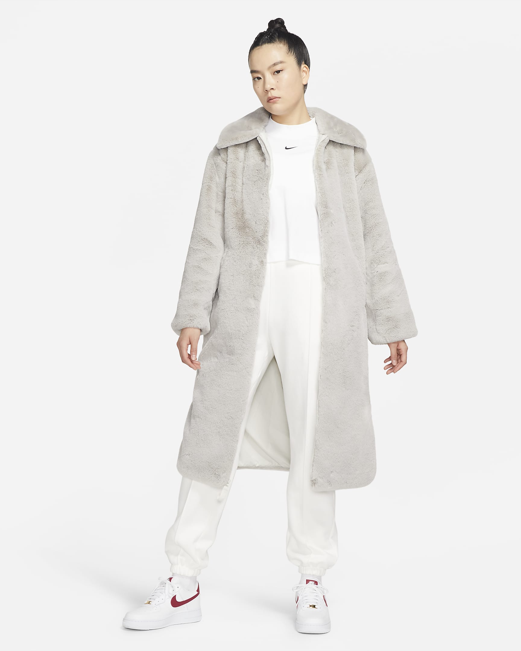 Nike Sportswear Women's Faux Fur Long Jacket. Nike JP