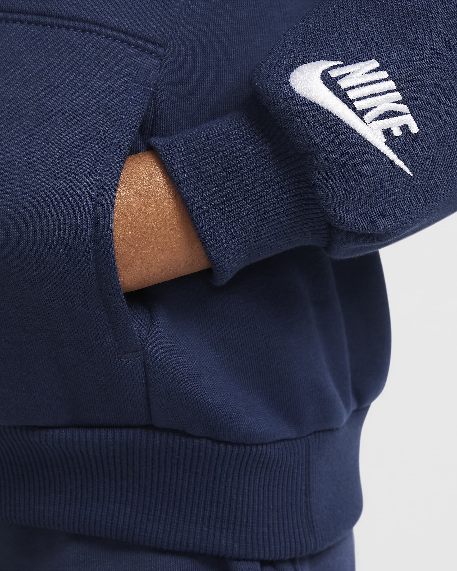 Nike Sportswear Club Little Kids' Applique Fleece Pullover Hoodie - Midnight Navy