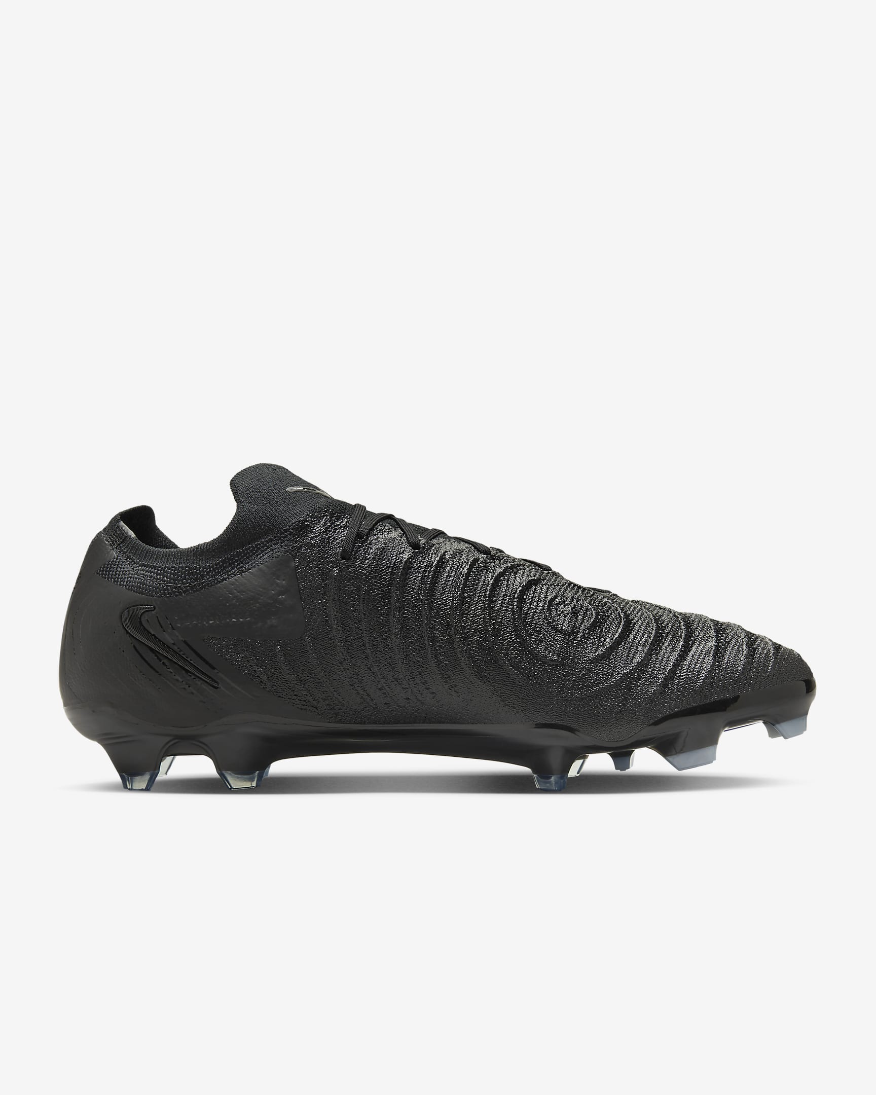 Nike Phantom GX 2 Elite low-top voetbalschoenen (stevige ondergrond) - Zwart/Zwart