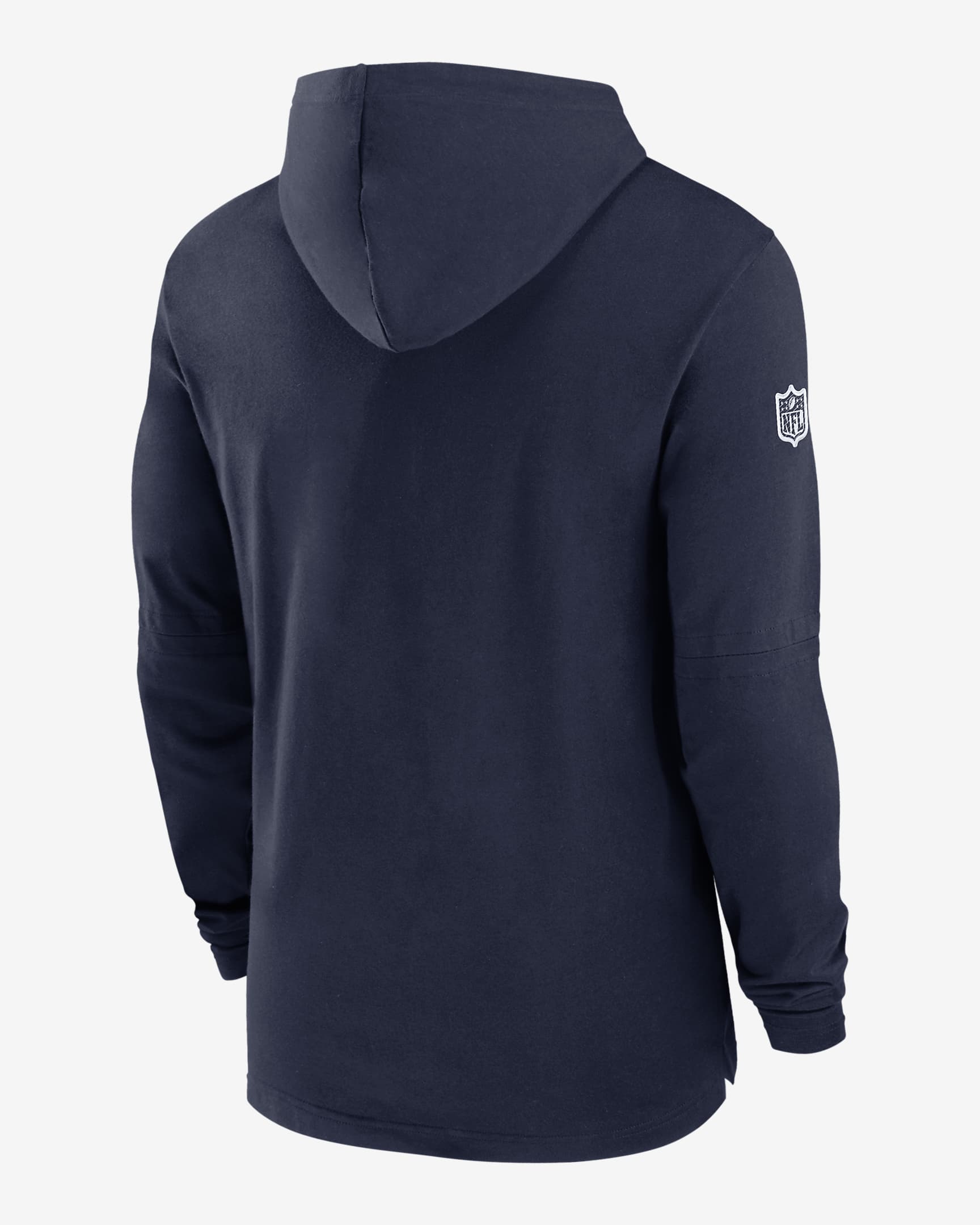 Playera de manga larga con gorro Nike DriFIT NFL para hombre Dallas Cowboys Sideline.