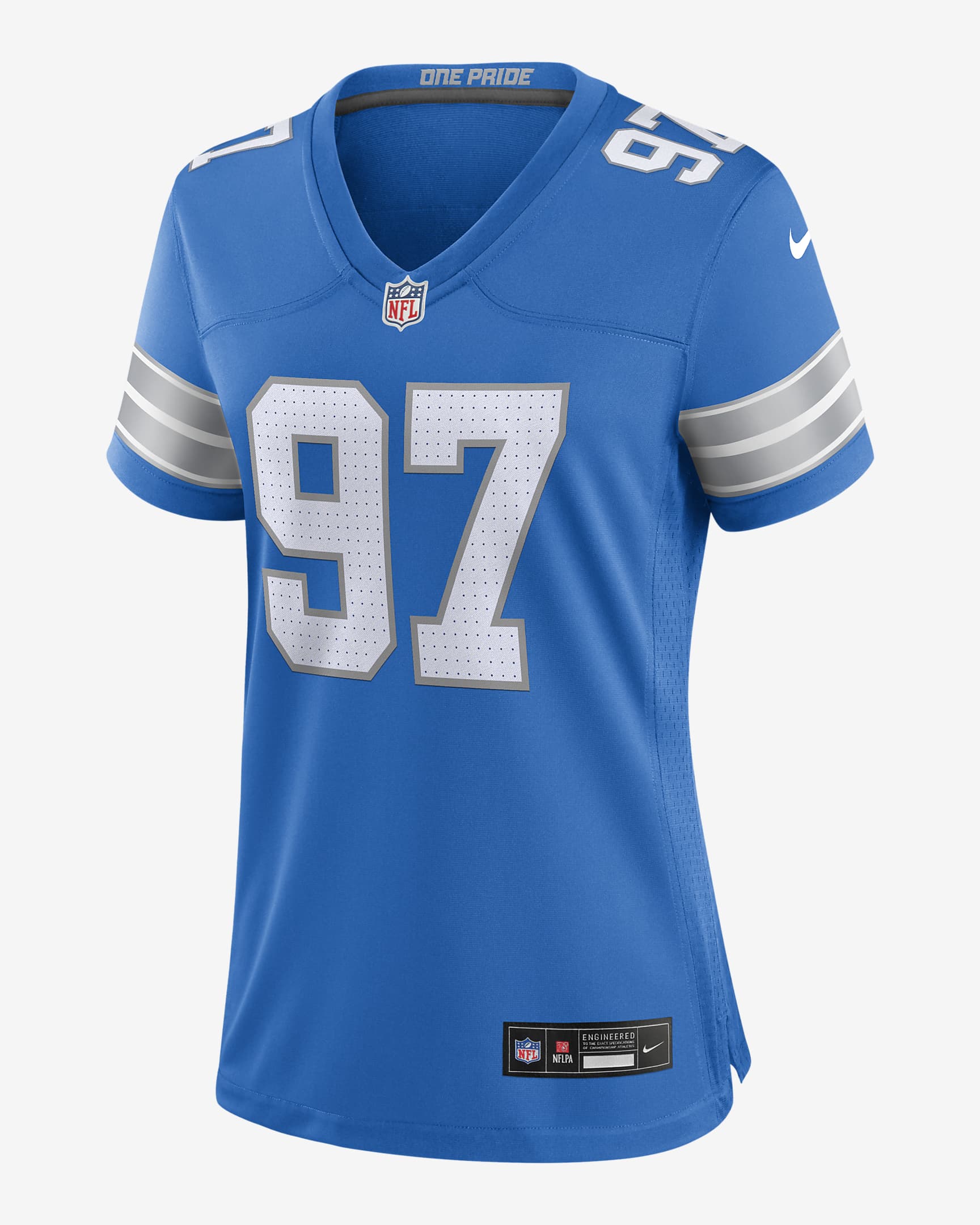 Jersey de fútbol americano Nike de la NFL Game para mujer Aidan Hutchinson Detroit Lions - Azul