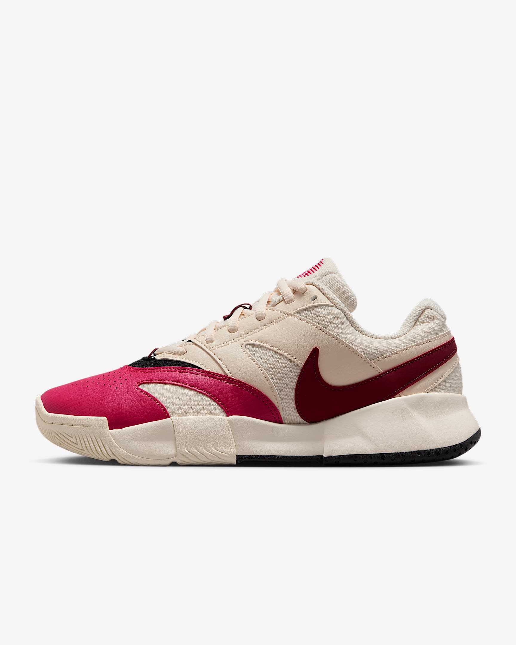 NikeCourt Lite 4 Women's Tennis Shoes - Pale Ivory/Sail/Black/Team Red