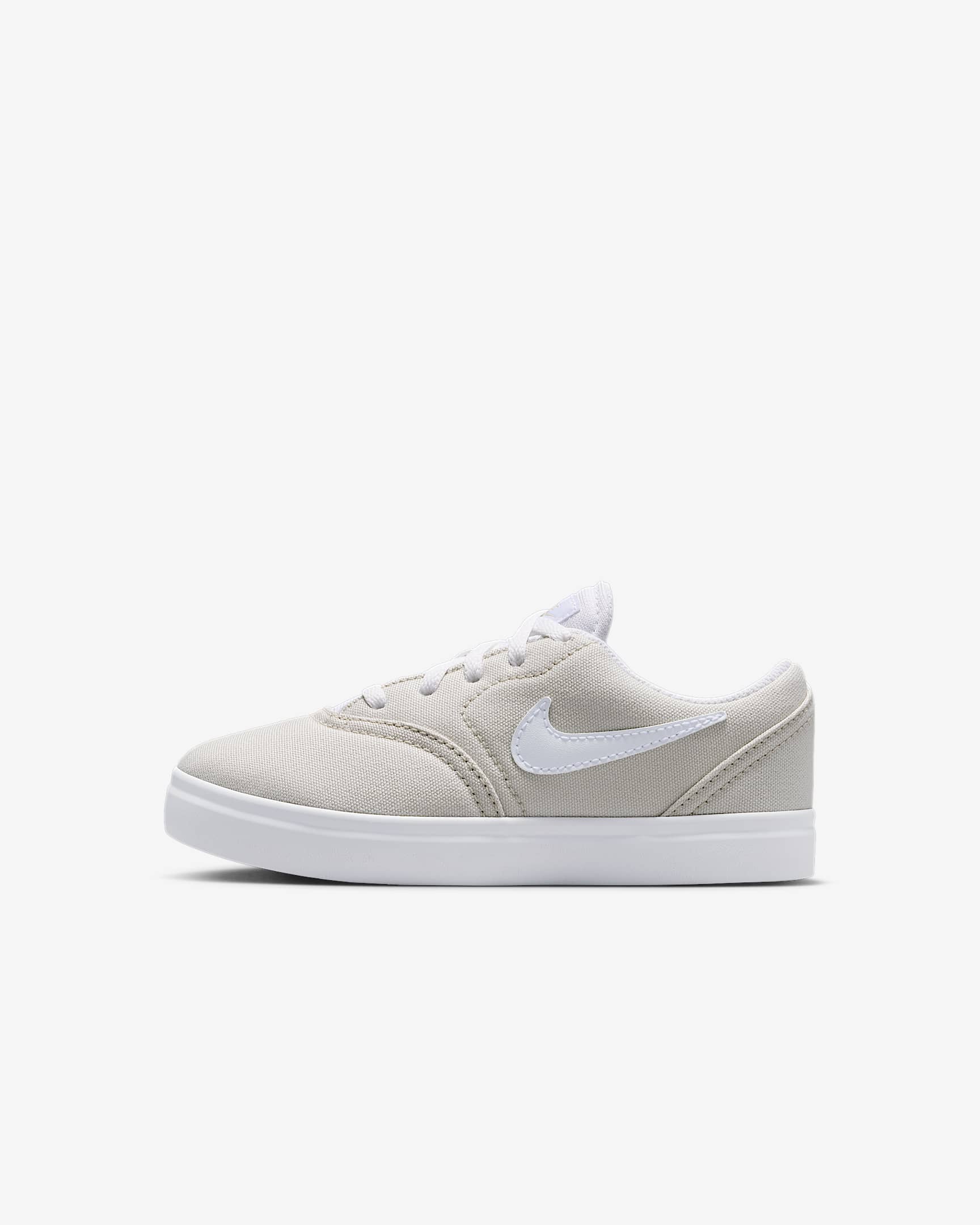 Nike SB Check Canvas Little Kids' Skate Shoes - Light Bone/White