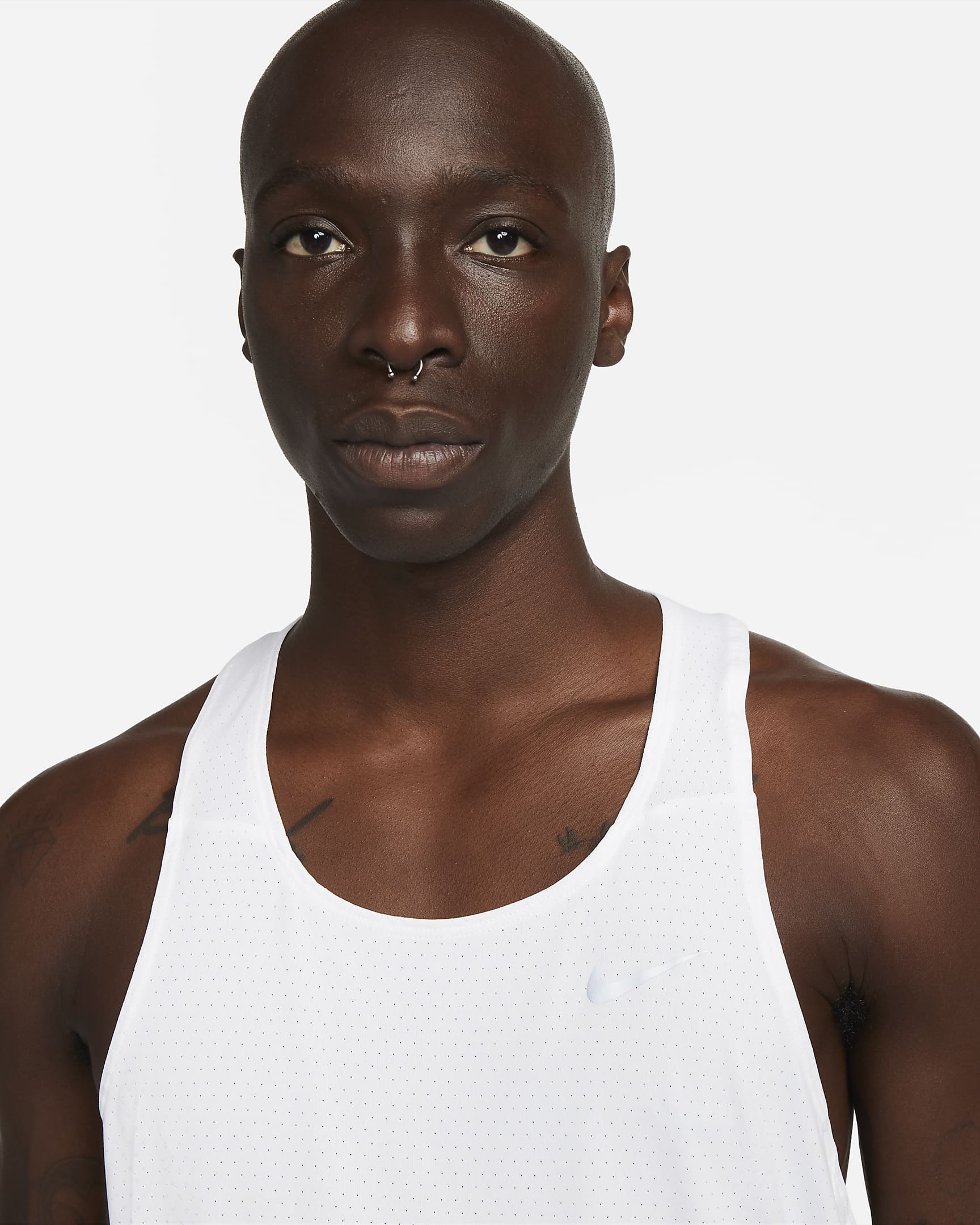 Haut de course Nike Dri-FIT Fast pour Homme - Blanc