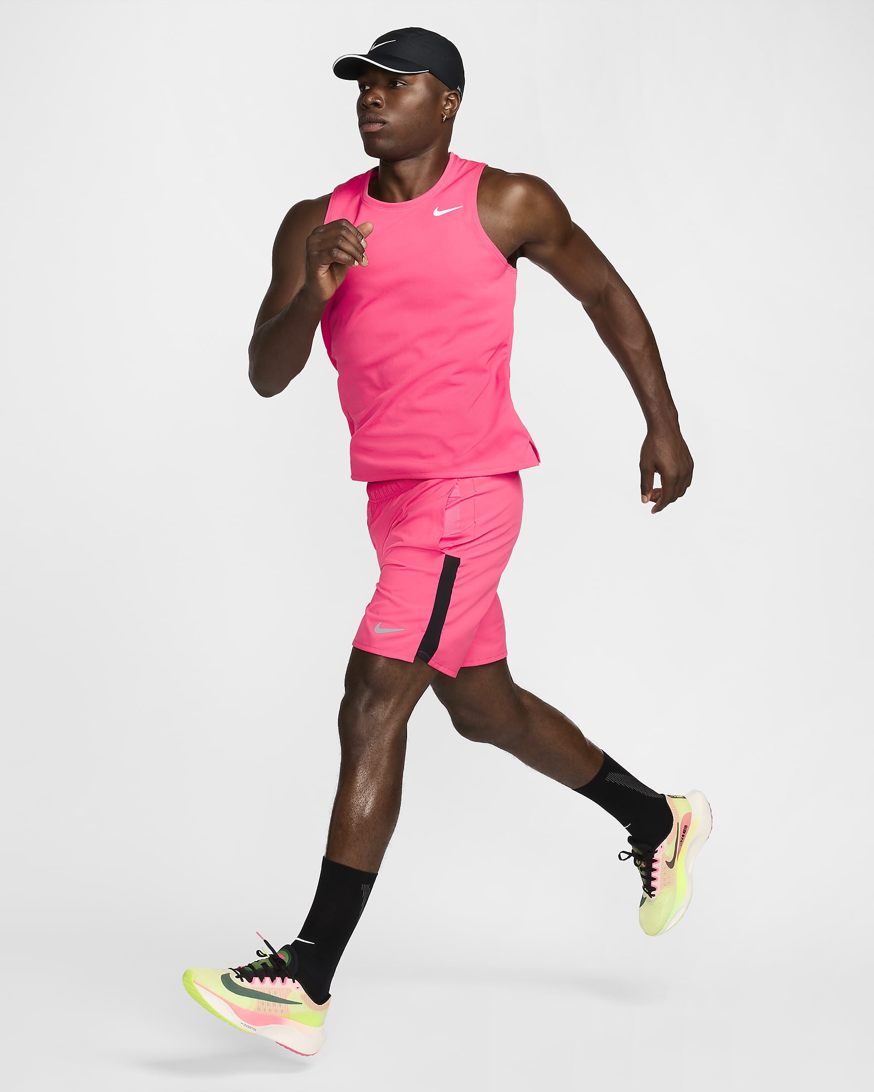 Short de running 2-en-1 18 cm Dri-FIT Nike Challenger pour homme - Aster Pink/Noir/Noir