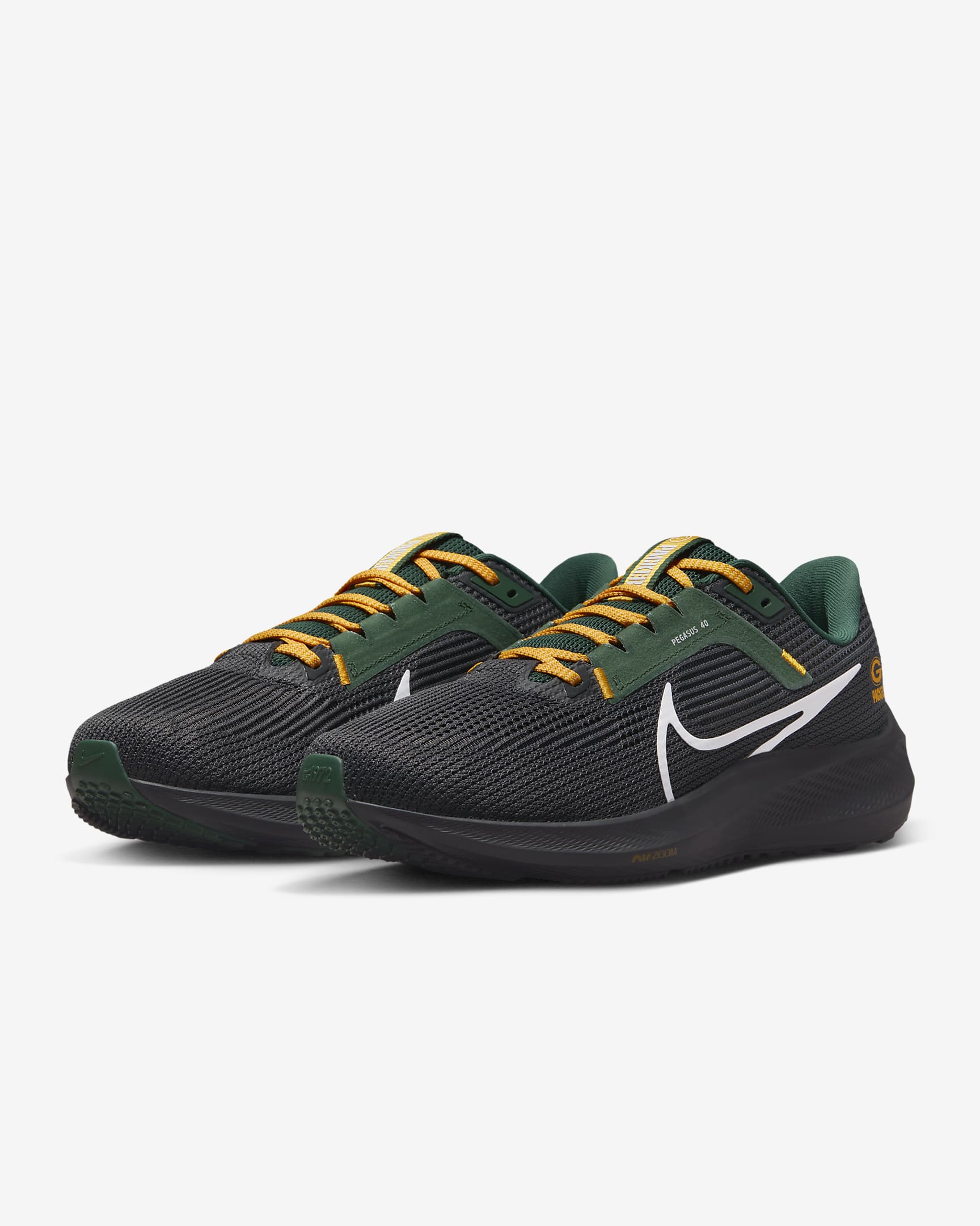 Get 19%  off Nike Pegasus 40 NFL Green Bay Packers Men’s Road Running Shoes @ Nike US