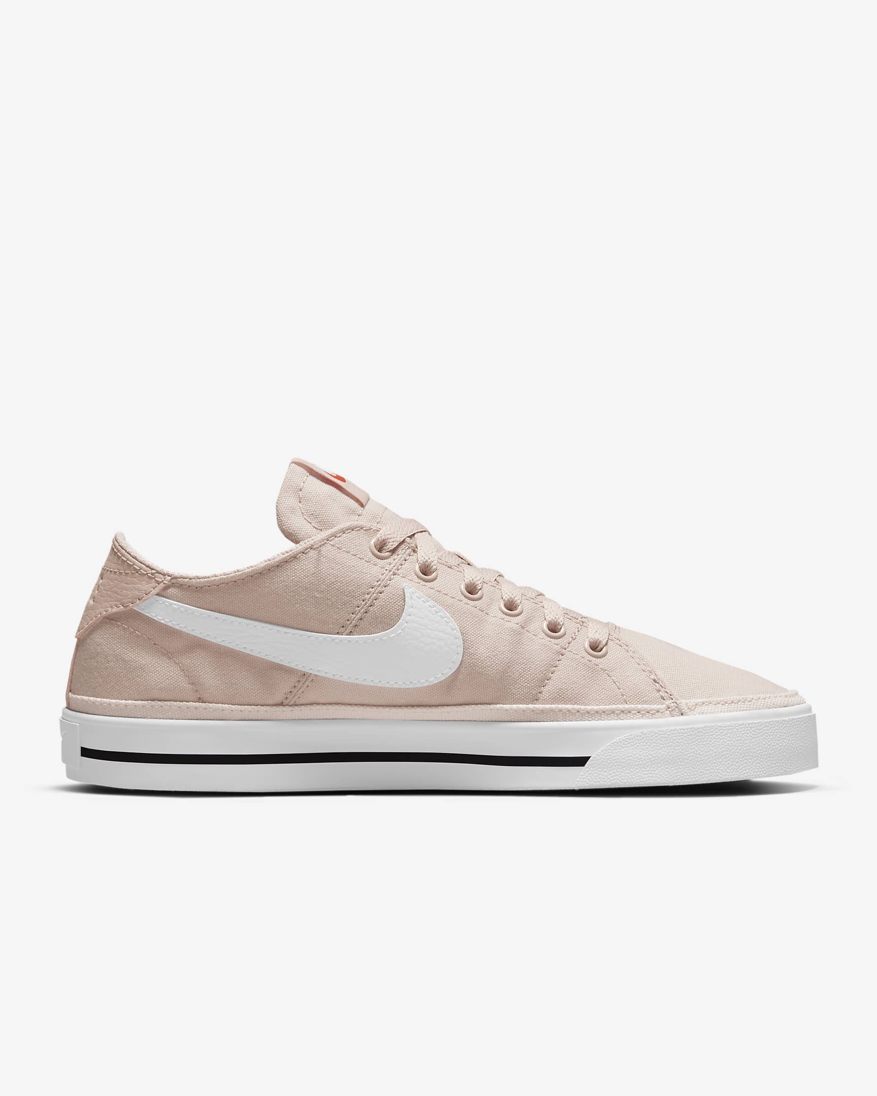 Nike Court Legacy Canvas 女鞋 - Pink Oxford/Light Soft Pink/黑色/白色