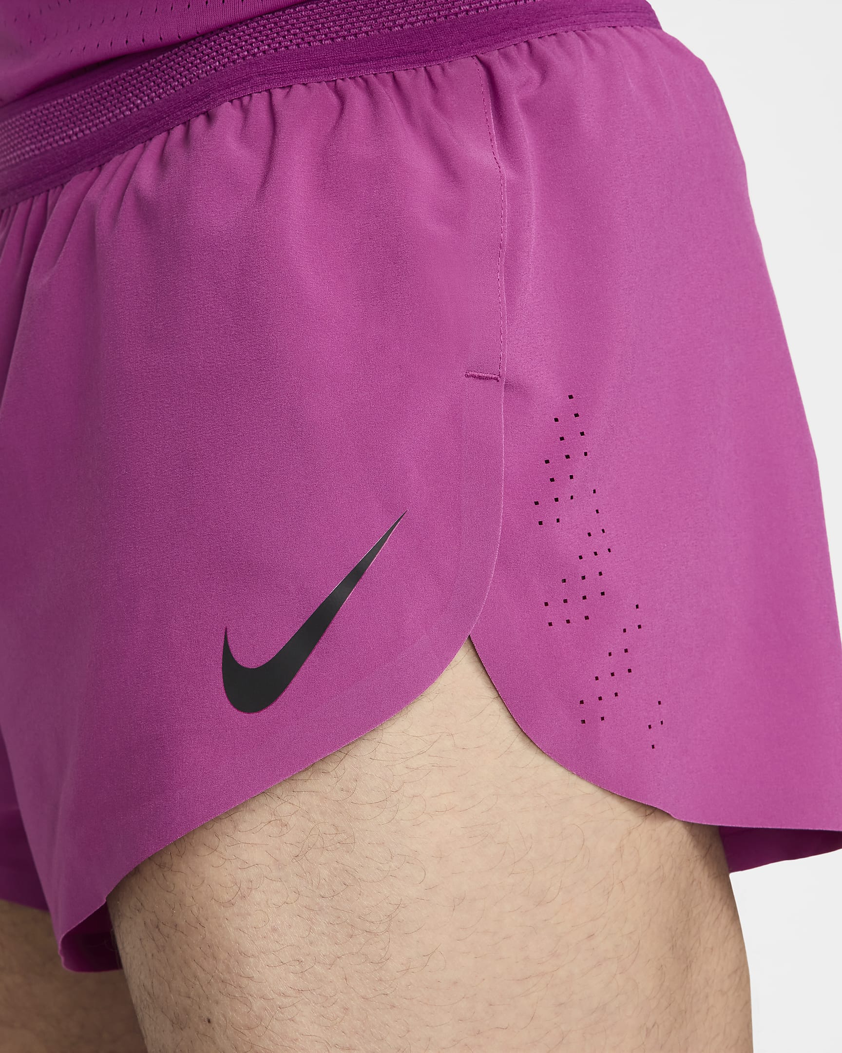 Short de running avec sous-short intégré 5 cm Dri-FIT ADV Nike AeroSwift pour homme - Hot Fuchsia/Noir