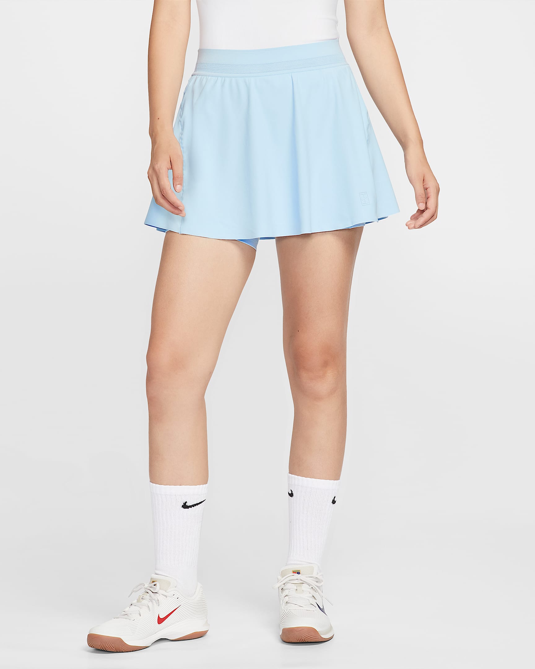 NikeCourt Advantage Women's Dri-FIT Short Tennis Skirt - Celestine Blue/Celestine Blue