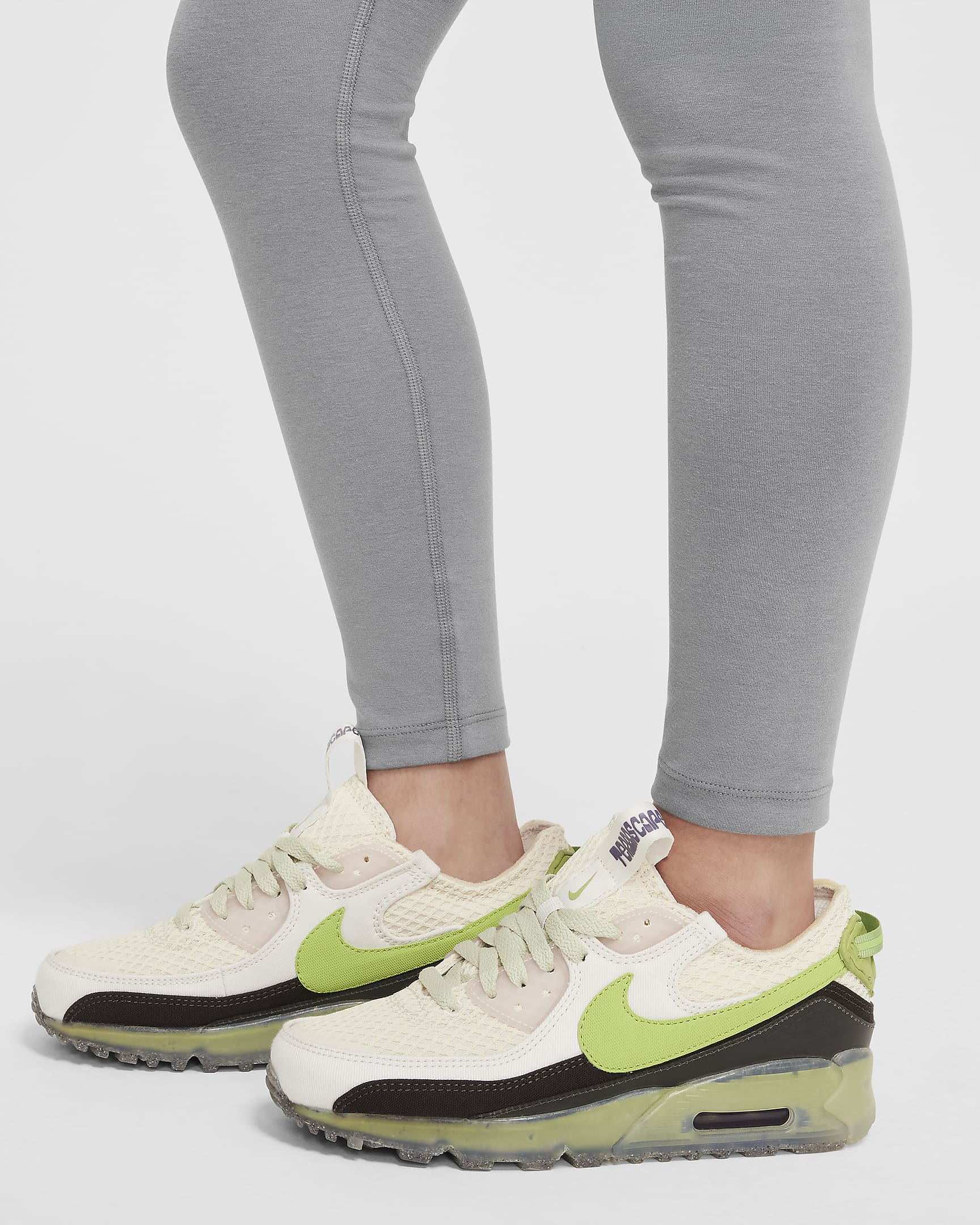 Mallas de tiro alto Nike Sportswear Classic - Gris humo/Blanco