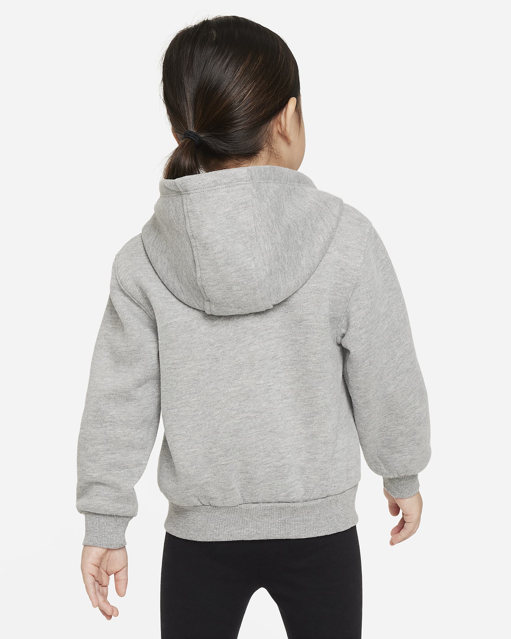 Sudadera con gorro de cierre completo para niño pequeño Nike Sportswear Club Fleece - Gris claro jaspeado