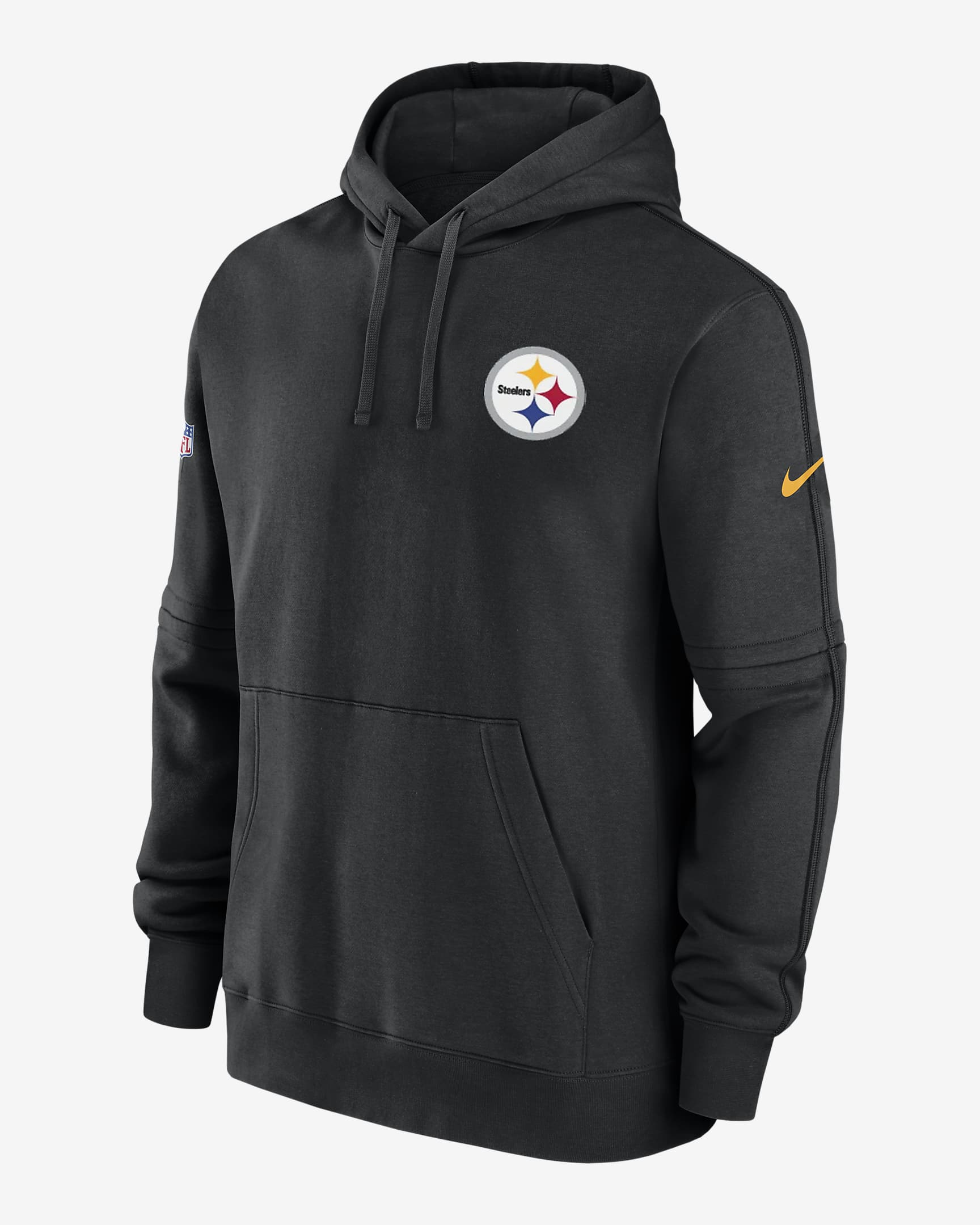 Pittsburgh Steelers Sideline Club Nike NFL-hoodie voor heren - Zwart