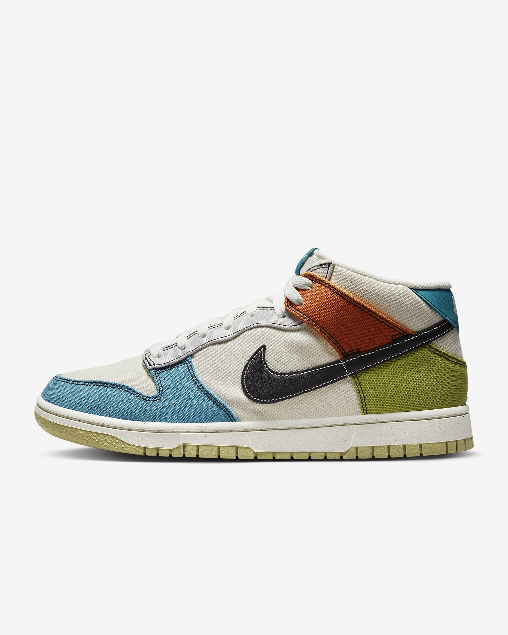 Nike Dunk Mid Men's Shoes - Pale Ivory/Mineral Teal/Moss/Black