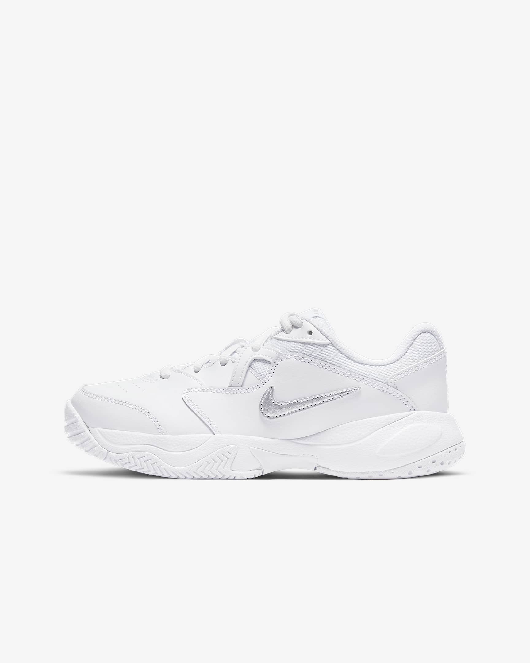Scarpa da tennis NikeCourt Jr. Lite 2 - Ragazzi - Bianco/Argento metallizzato