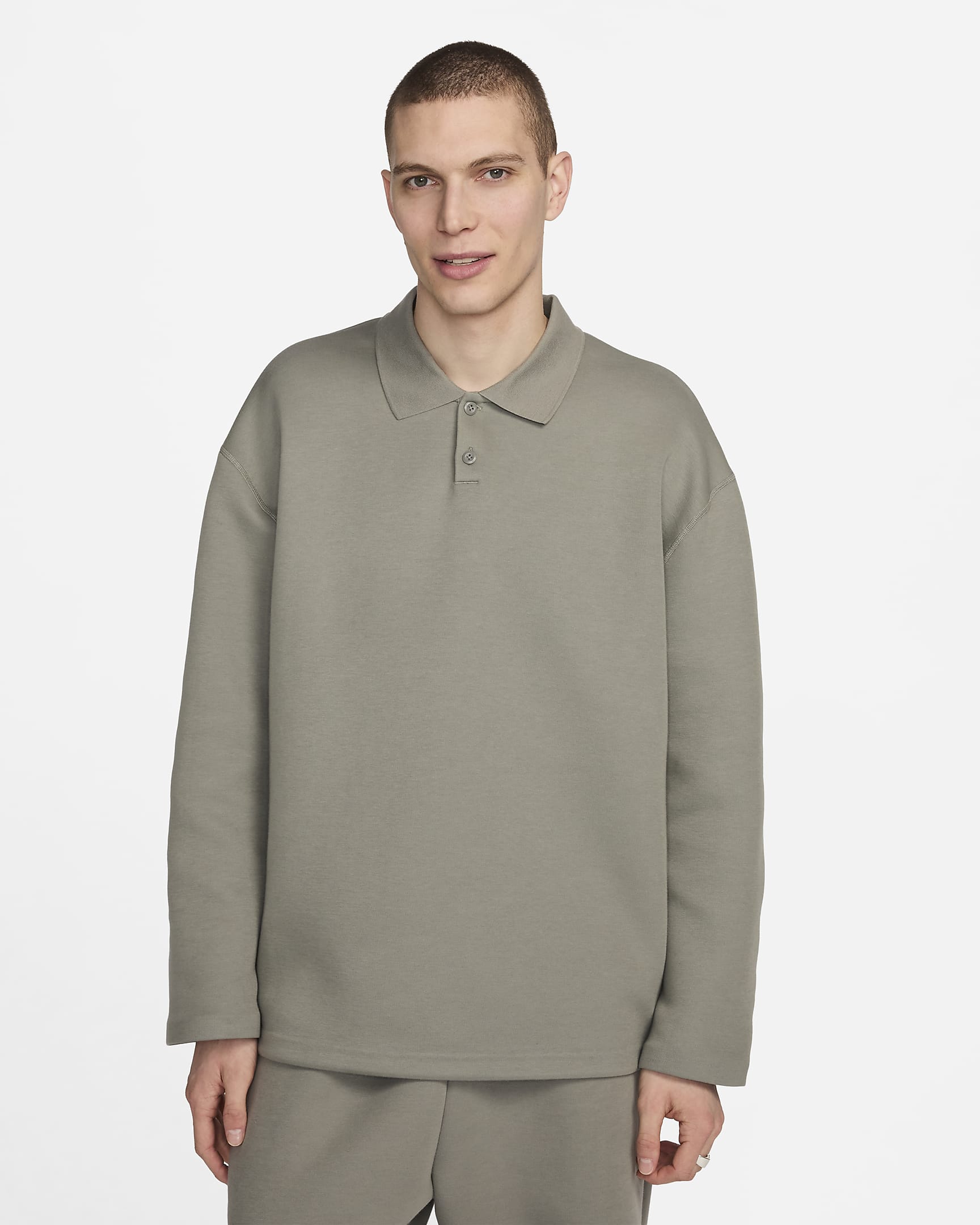 Nike Tech Fleece Re-imagined Men's Polo - Dark Stucco