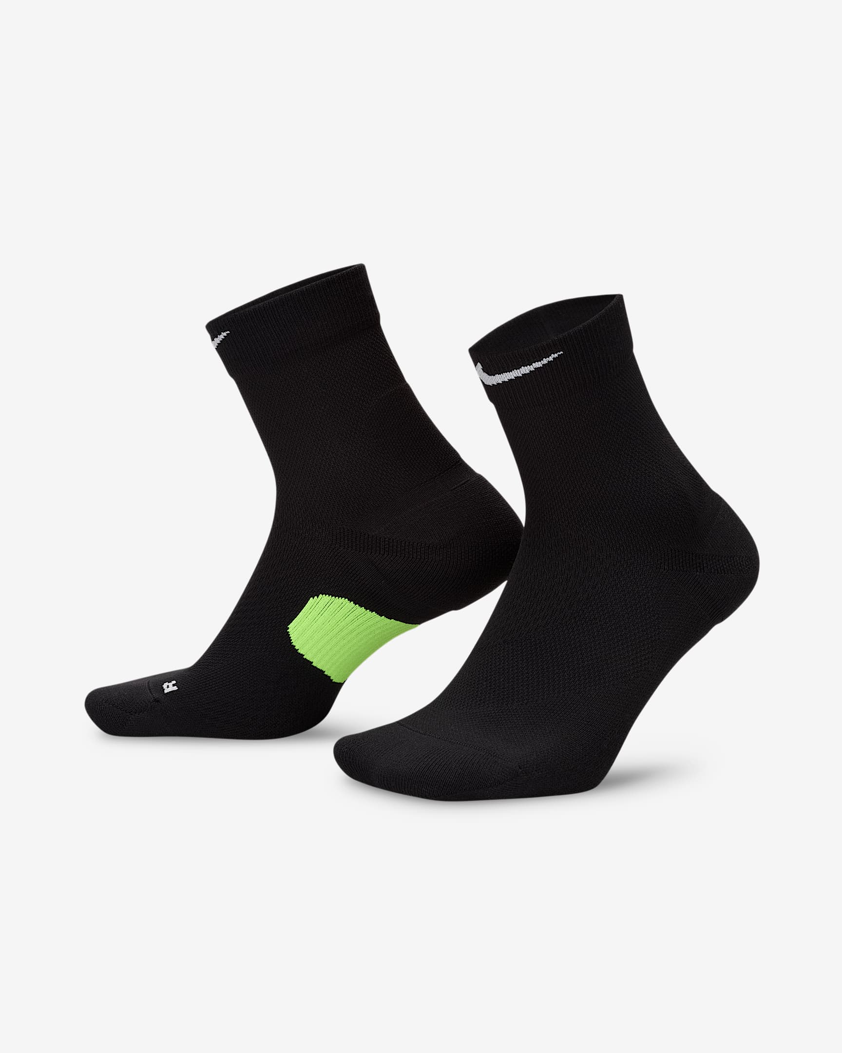 Nike Midweight Running Micro Crew Socks (1 Pair) - Black/Smoke Grey/White
