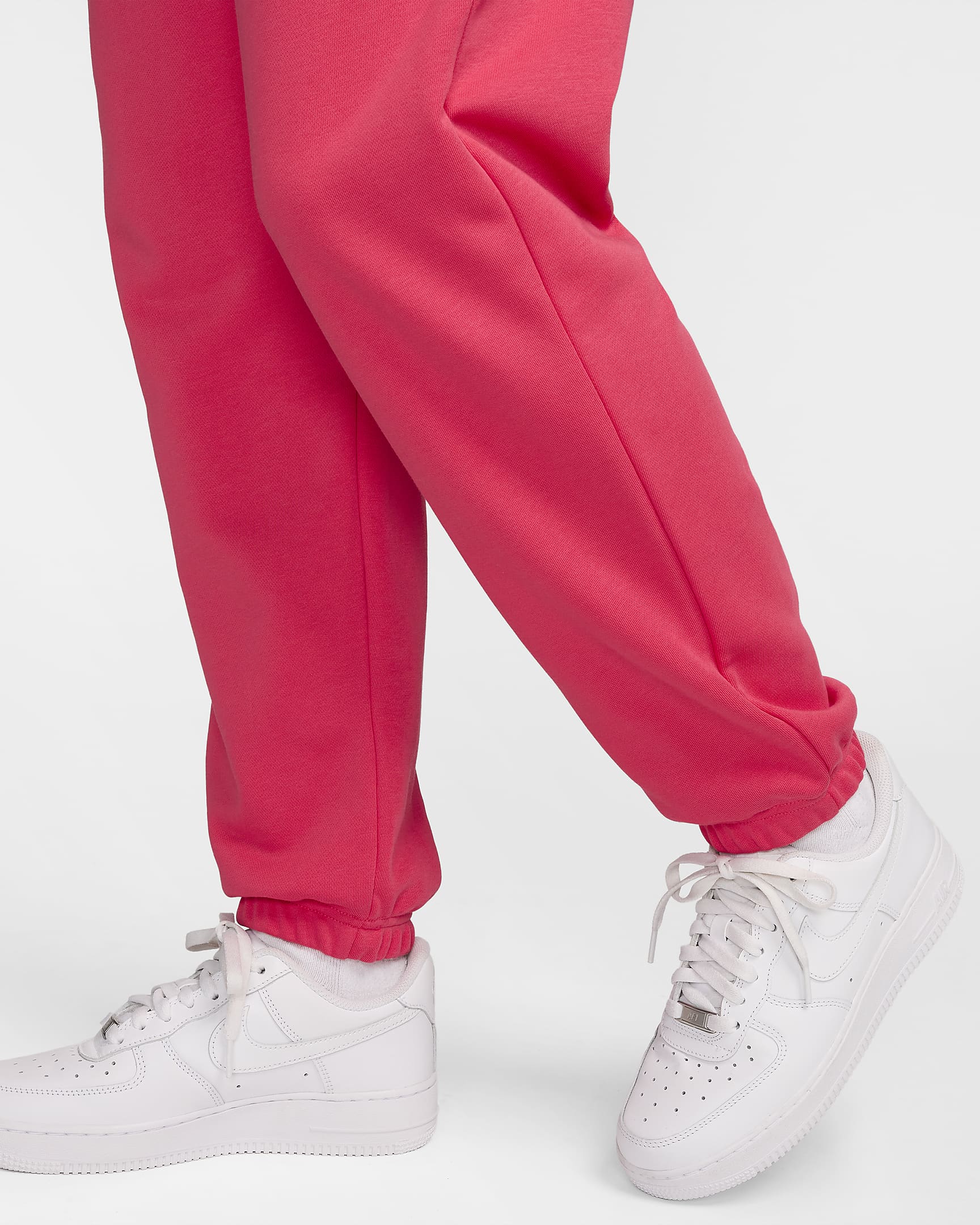 Nike Sportswear Phoenix Fleece Women's High-Waisted Oversized French Terry Tracksuit Bottoms - Aster Pink/Sail