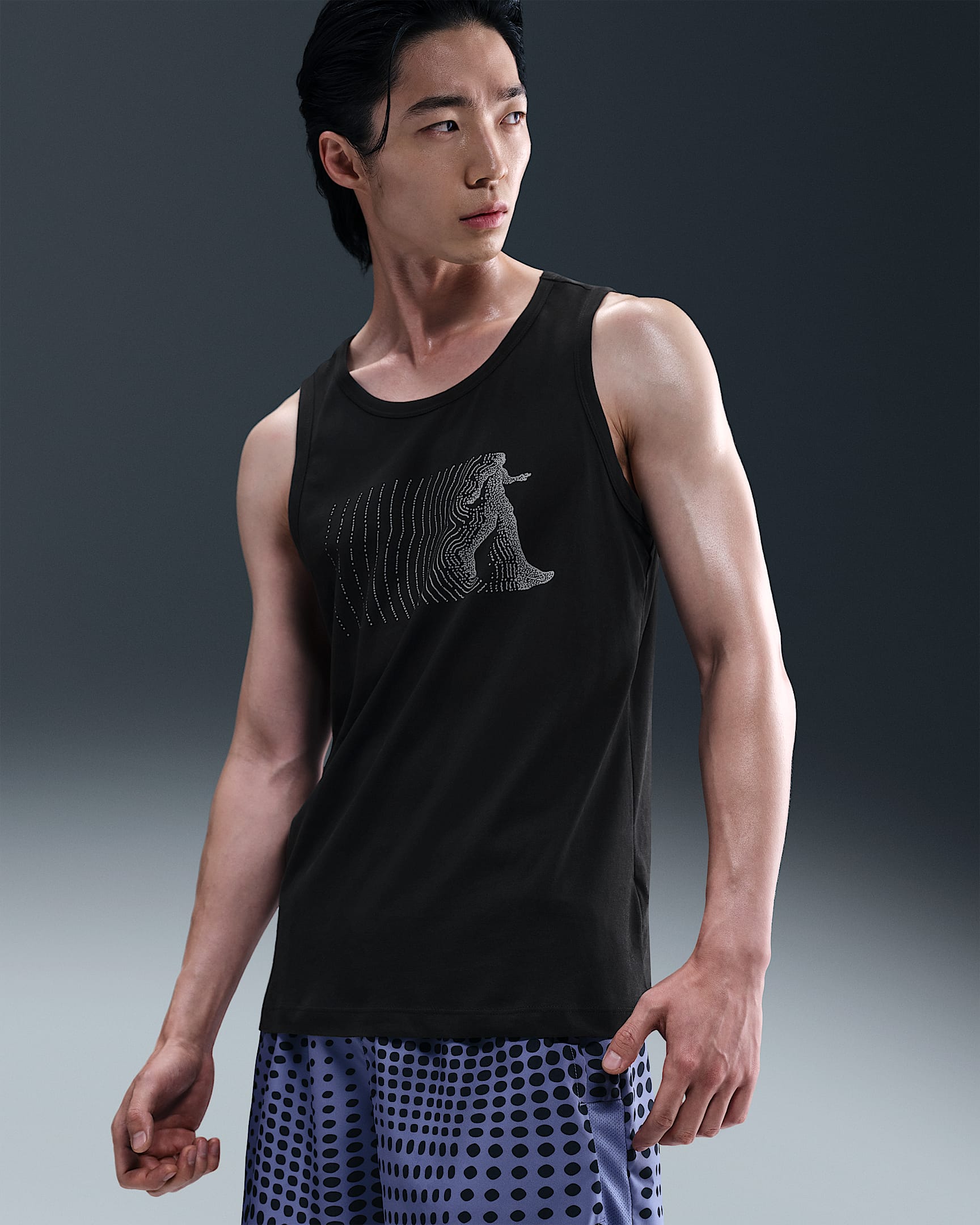 ナイキ メンズ Dri-FIT ランニングタンクトップ - ブラック