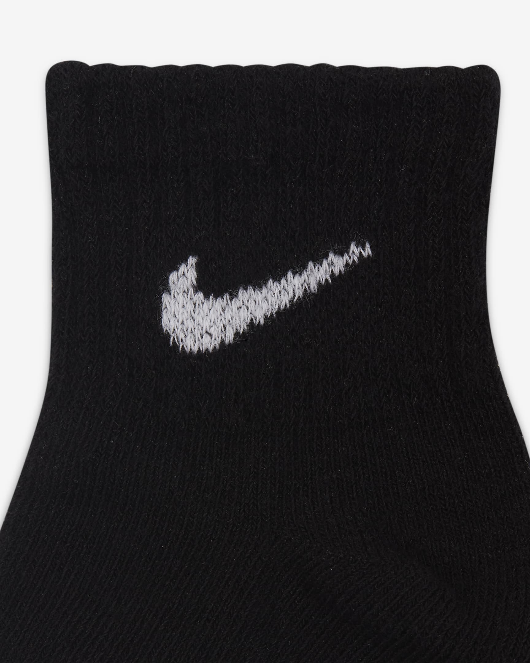 Nike Baby Gripper Ankle Socks (3 Pairs) - Dark Grey Heather/Black