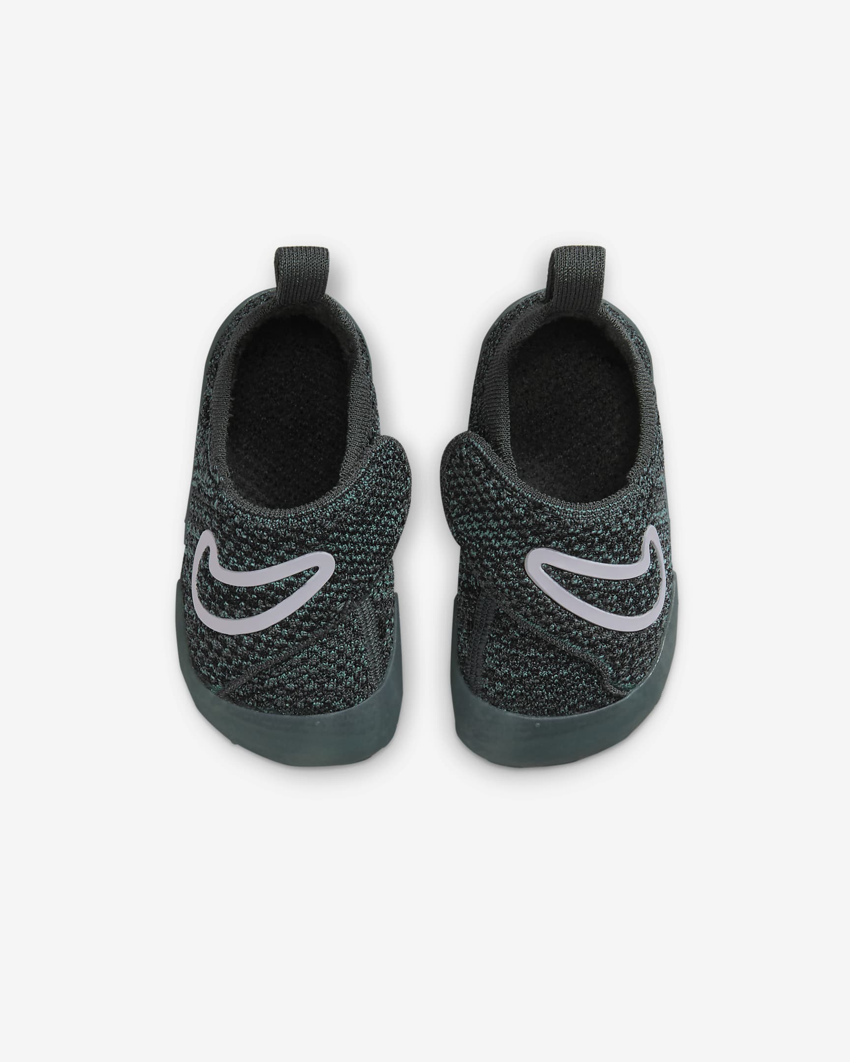 black nike swoosh shoes