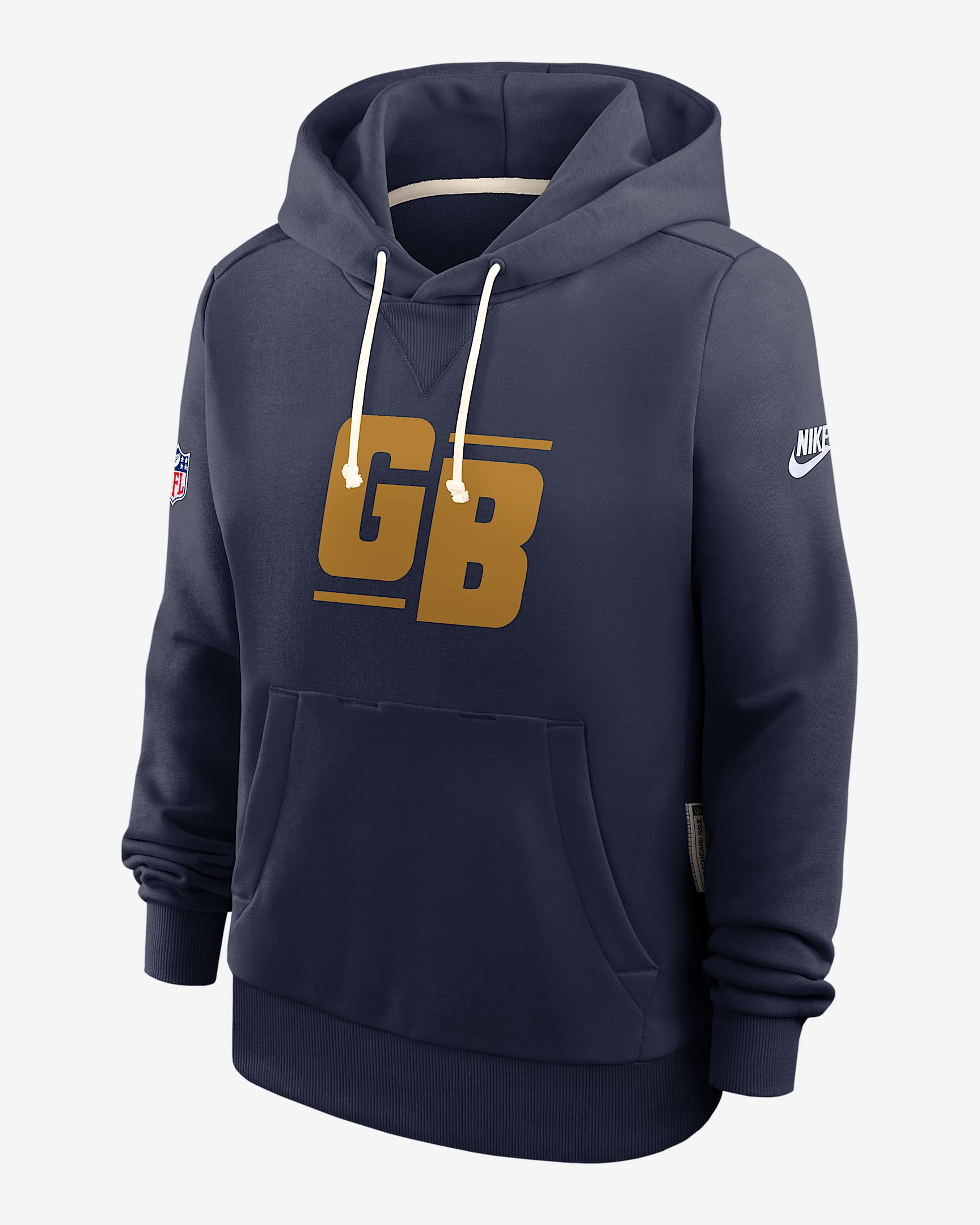 Green Bay Packers Alt Pack Women's Nike Dri-FIT NFL Pullover Hoodie - Navy