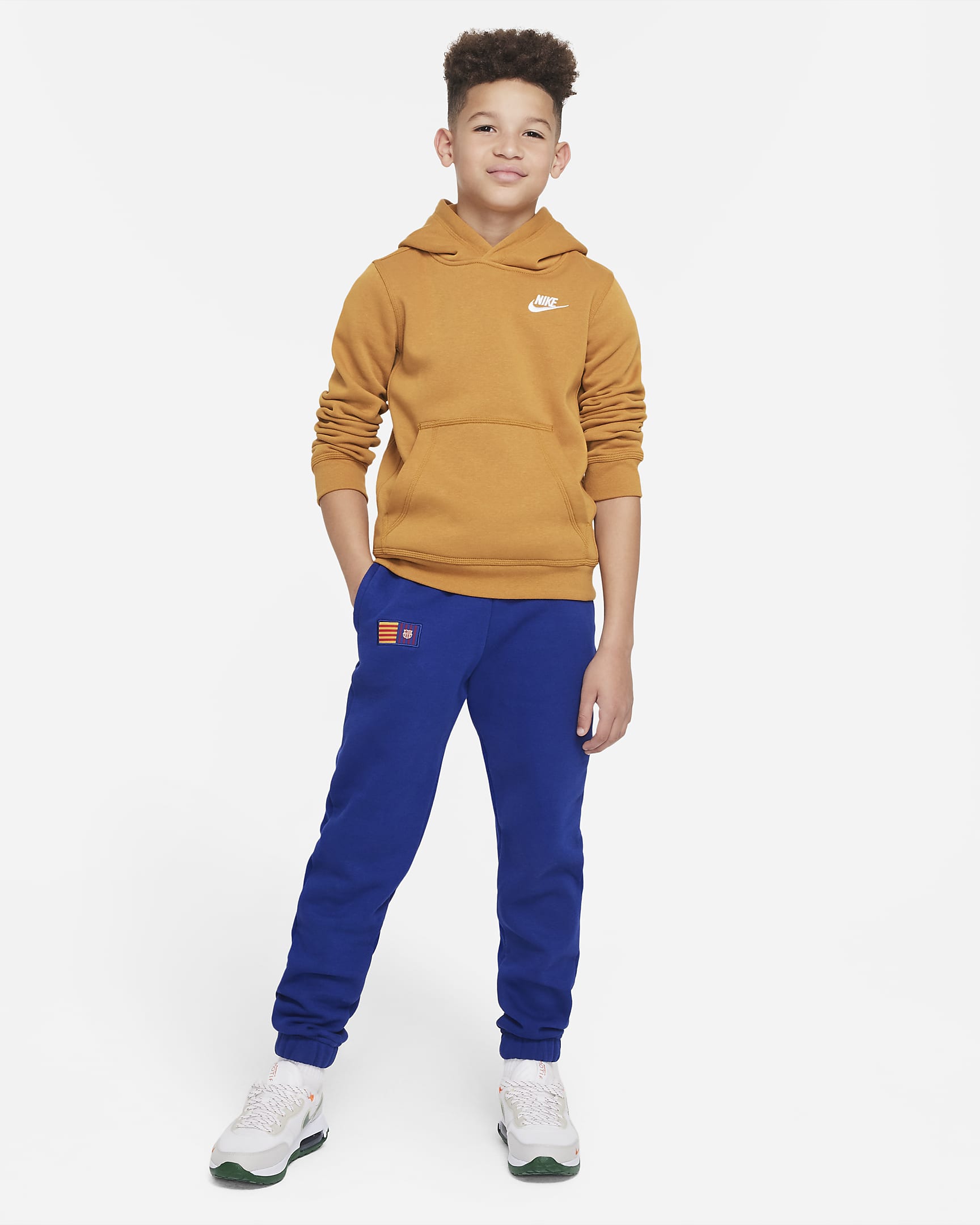 Pants de fútbol Nike de tejido Fleece para niños talla grande Barcelona ...