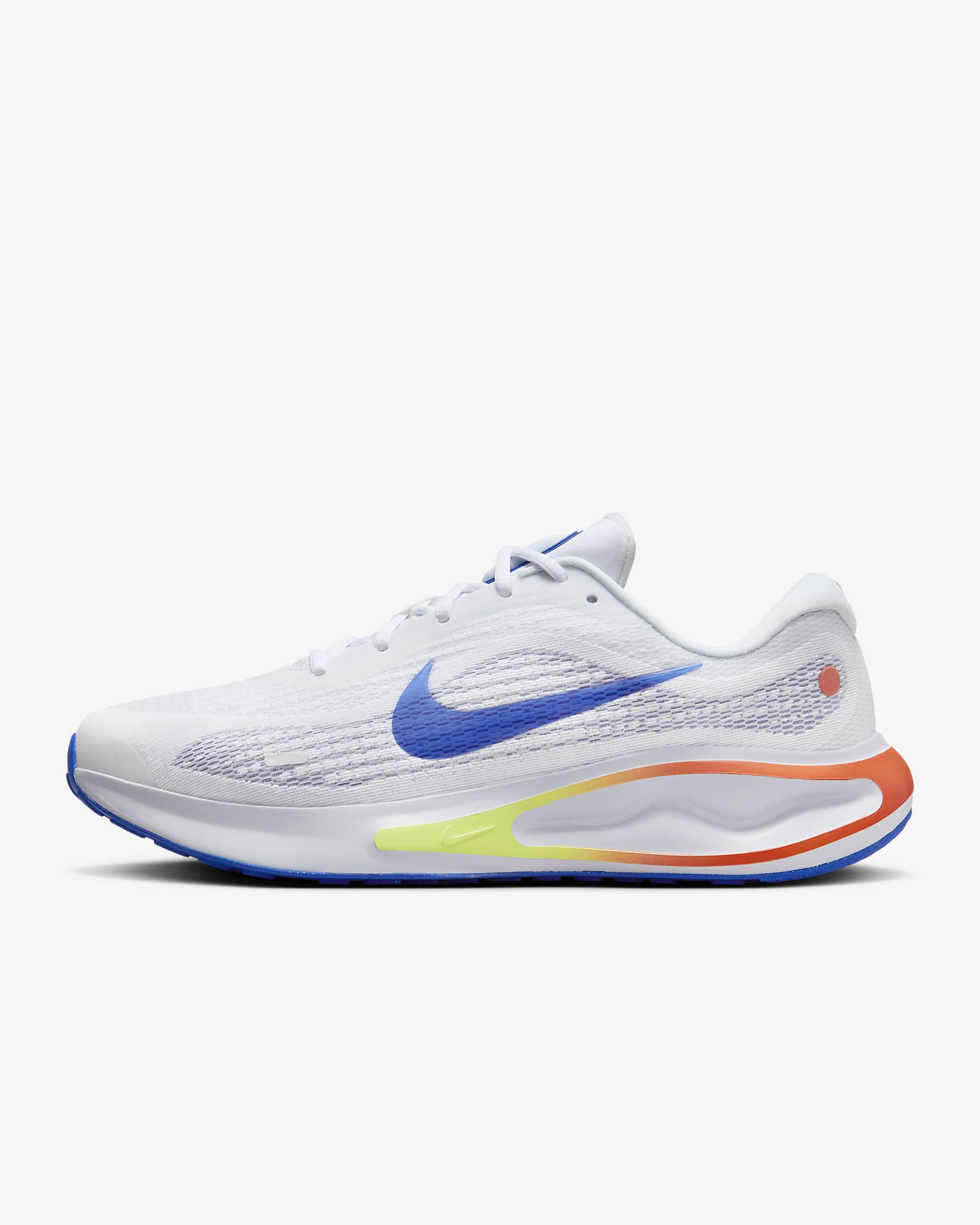 Tenis de correr en carretera para hombre Nike Journey Run - Gris fútbol/Blanco/Mango salvaje claro/Azul carrera