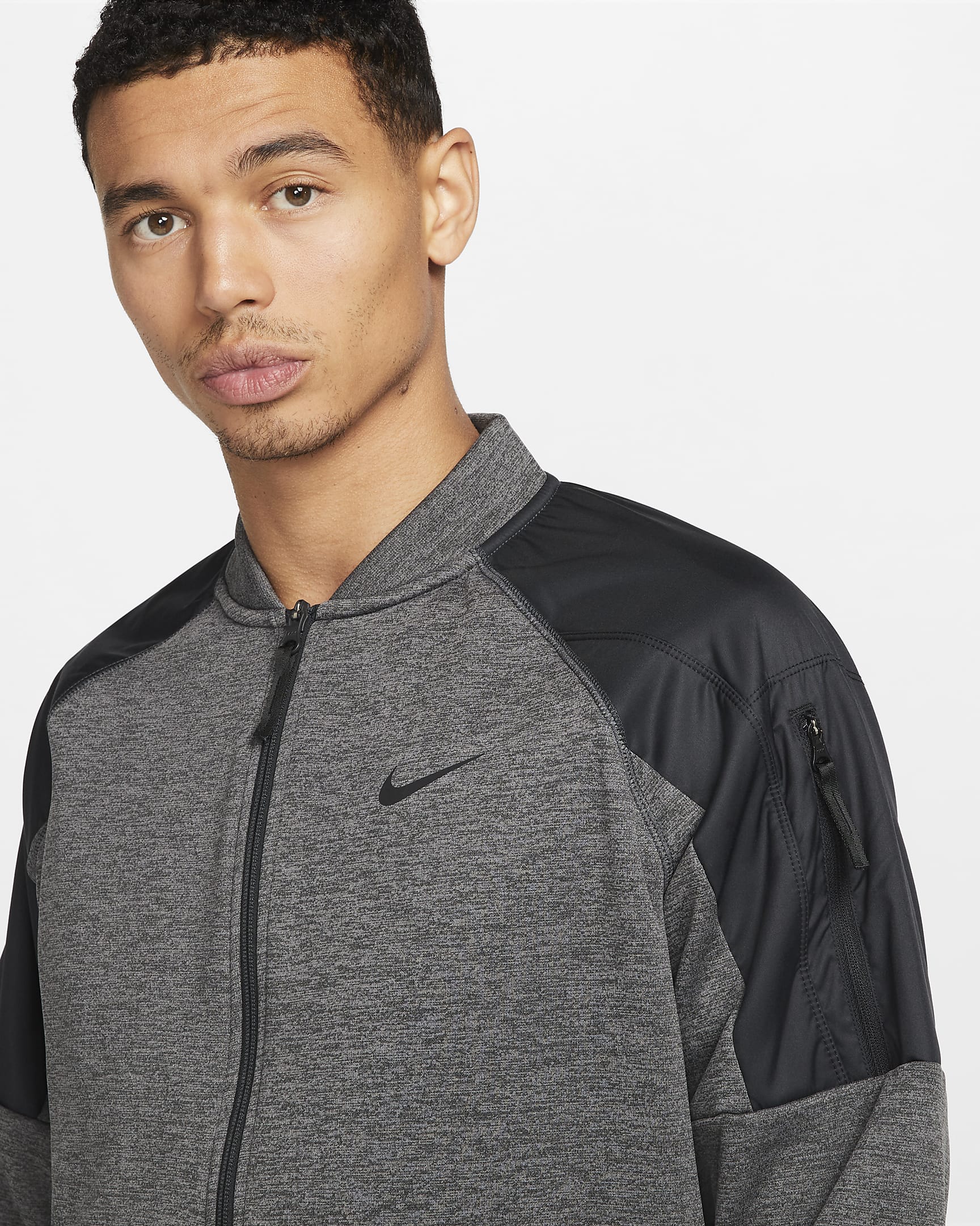Nike ThermaFIT Men's Training FullZip Bomber Jacket. Nike HR