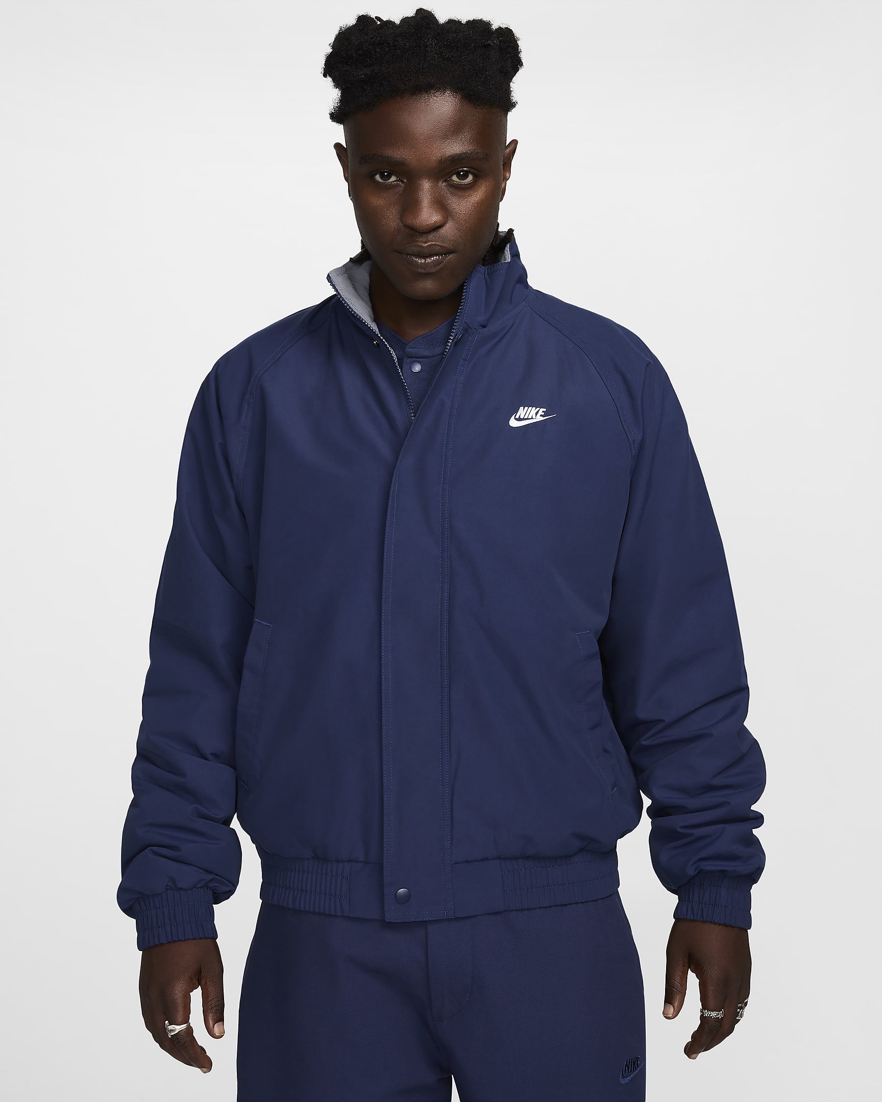 Nike Club Futura Men's Jacket - Midnight Navy/White