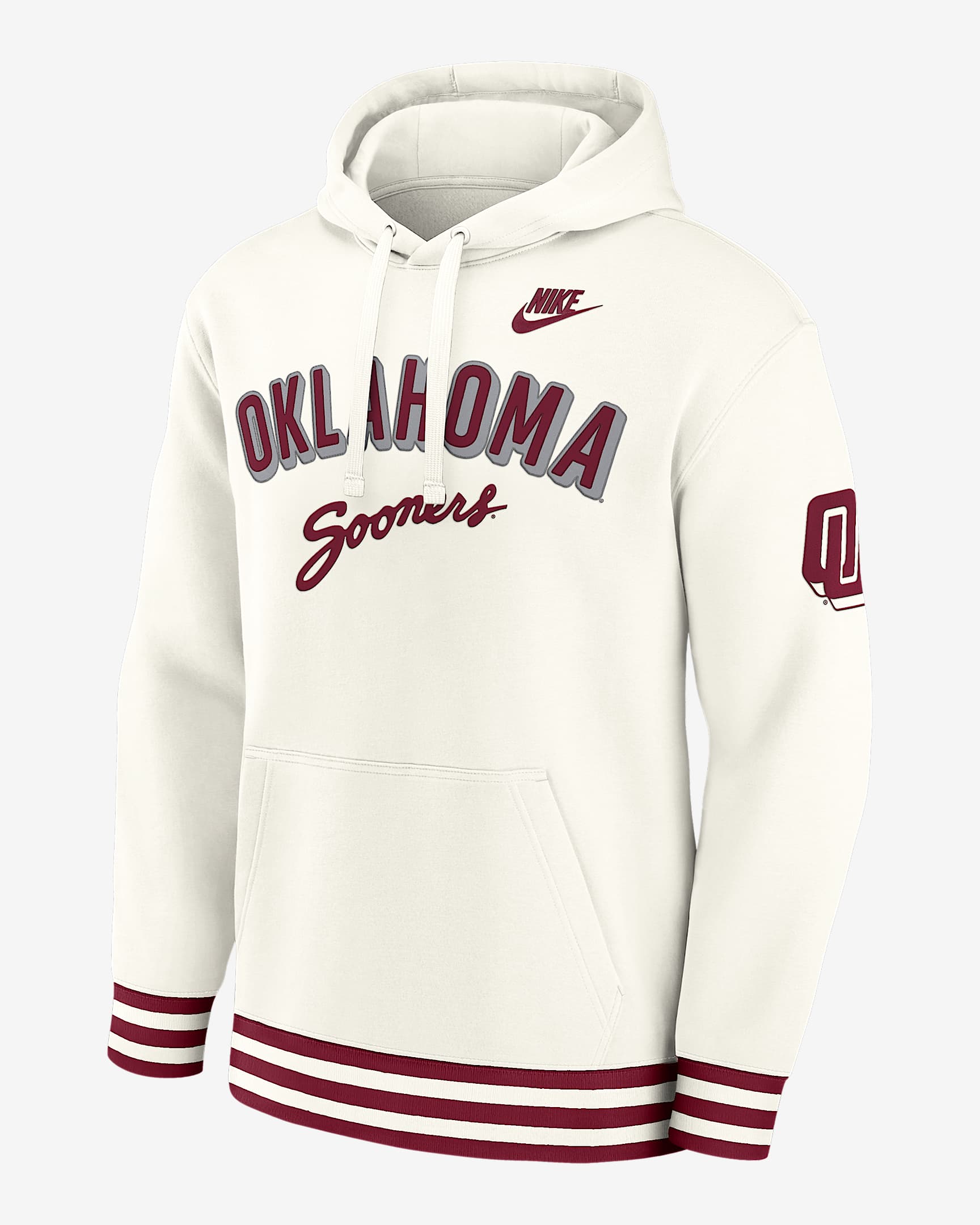 Oklahoma Legacy Retro Men’s Nike College Pullover Hoodie - Cream