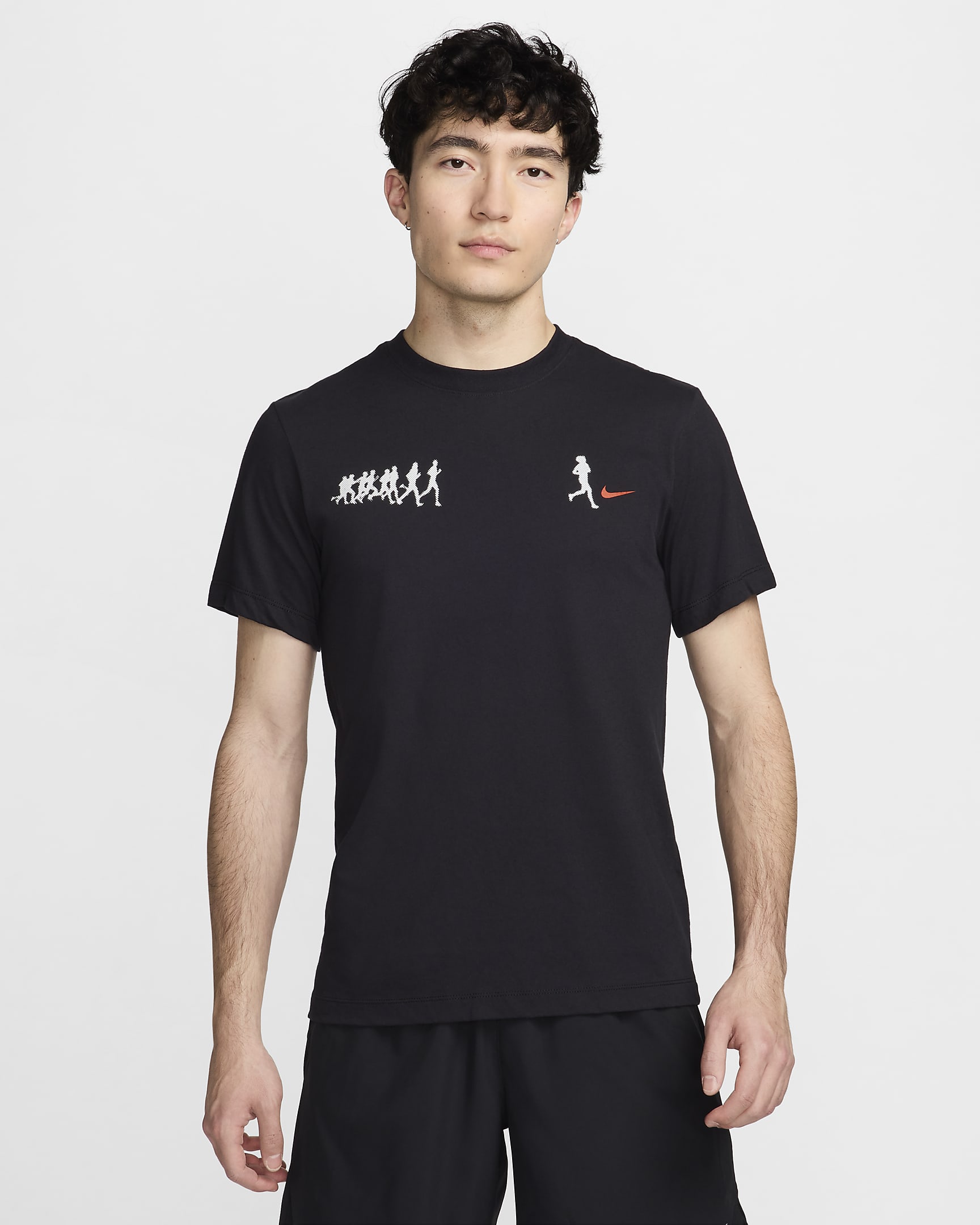 Nike Men's Dri-FIT Running T-Shirt - Black