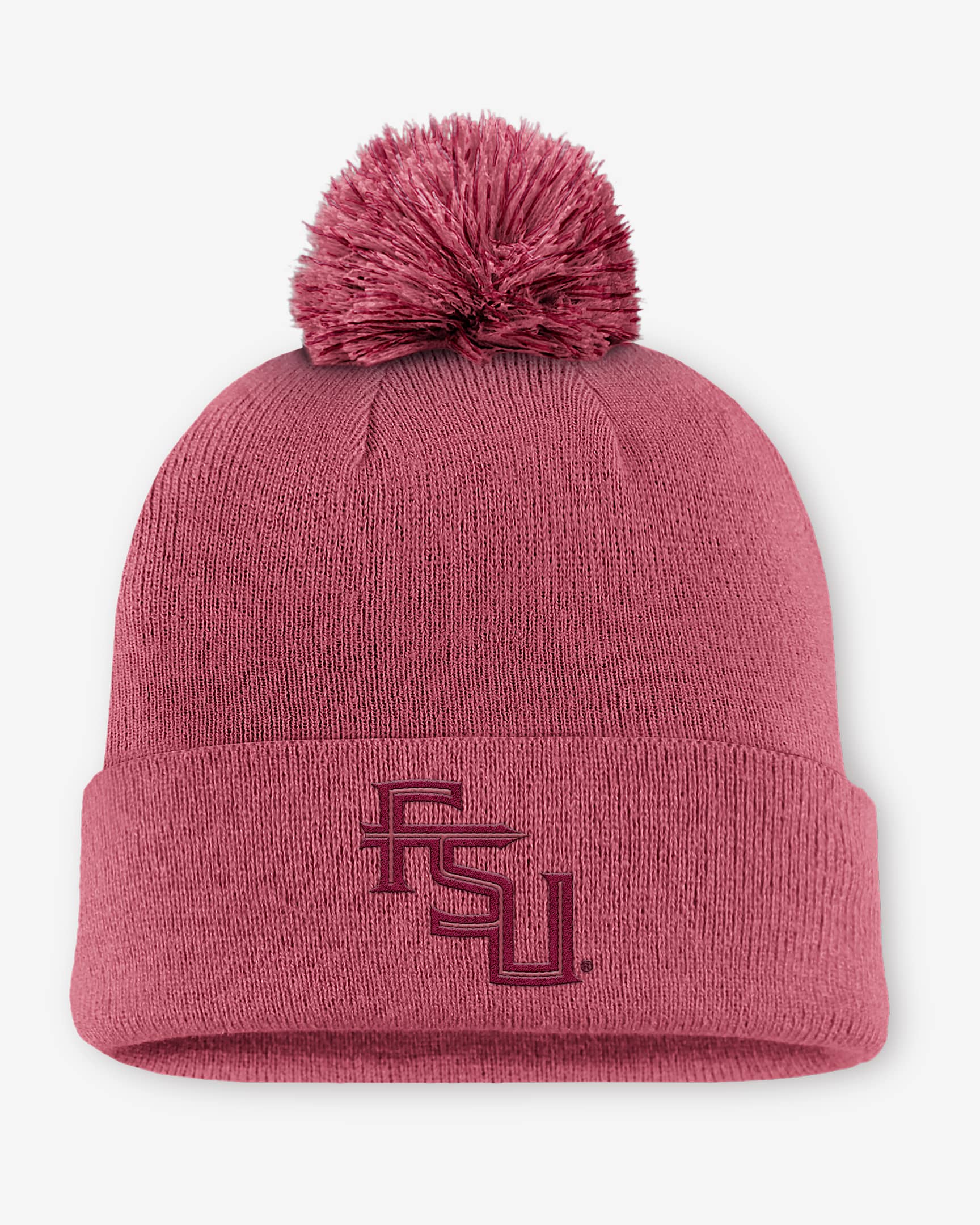 Florida State Primetime Campus Toned Men's Nike College Cuffed Pom Beanie - Pink