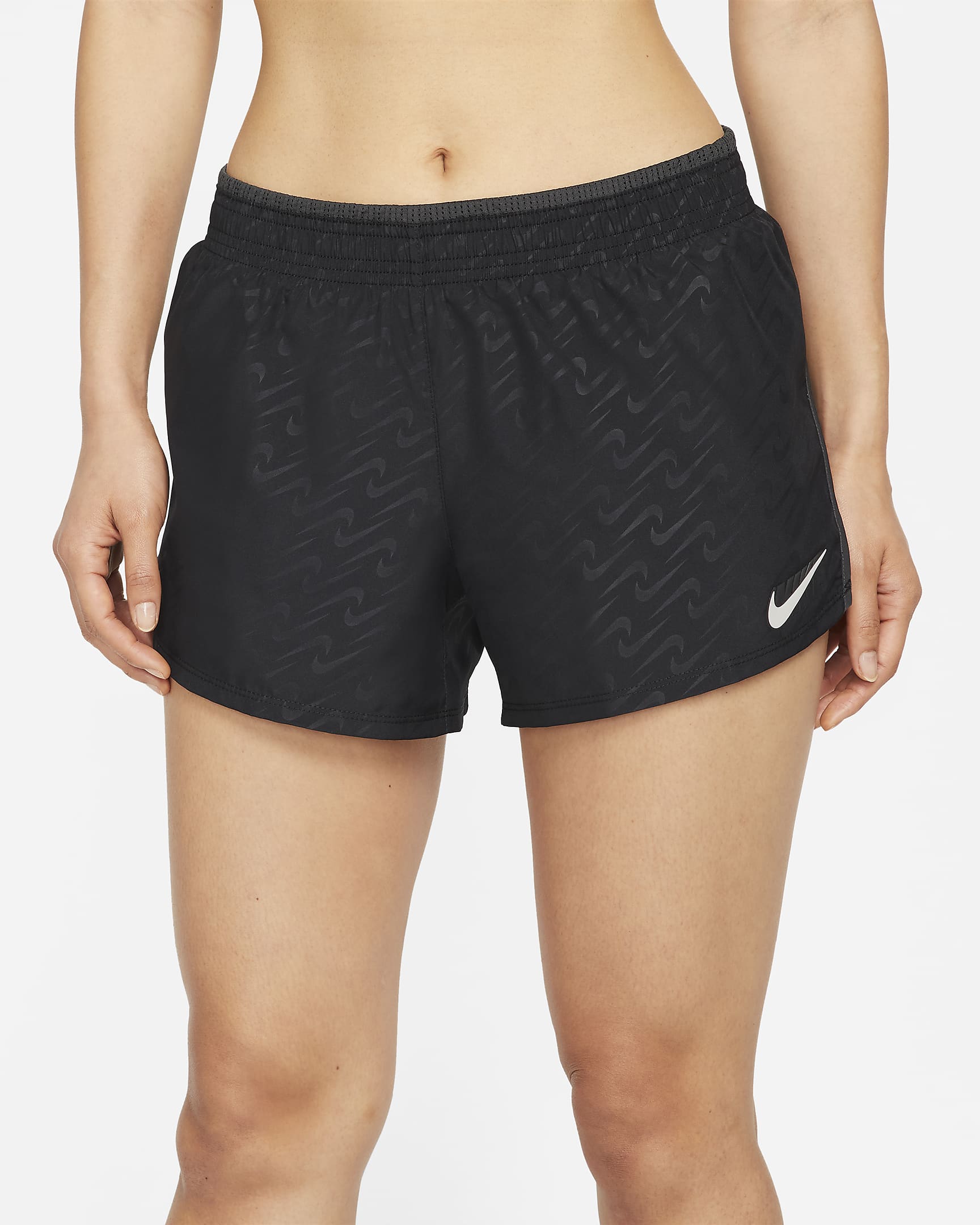 Nike Dri-FIT 10K Icon Clash Women's Running Shorts - Black/Dark Smoke Grey/Sail