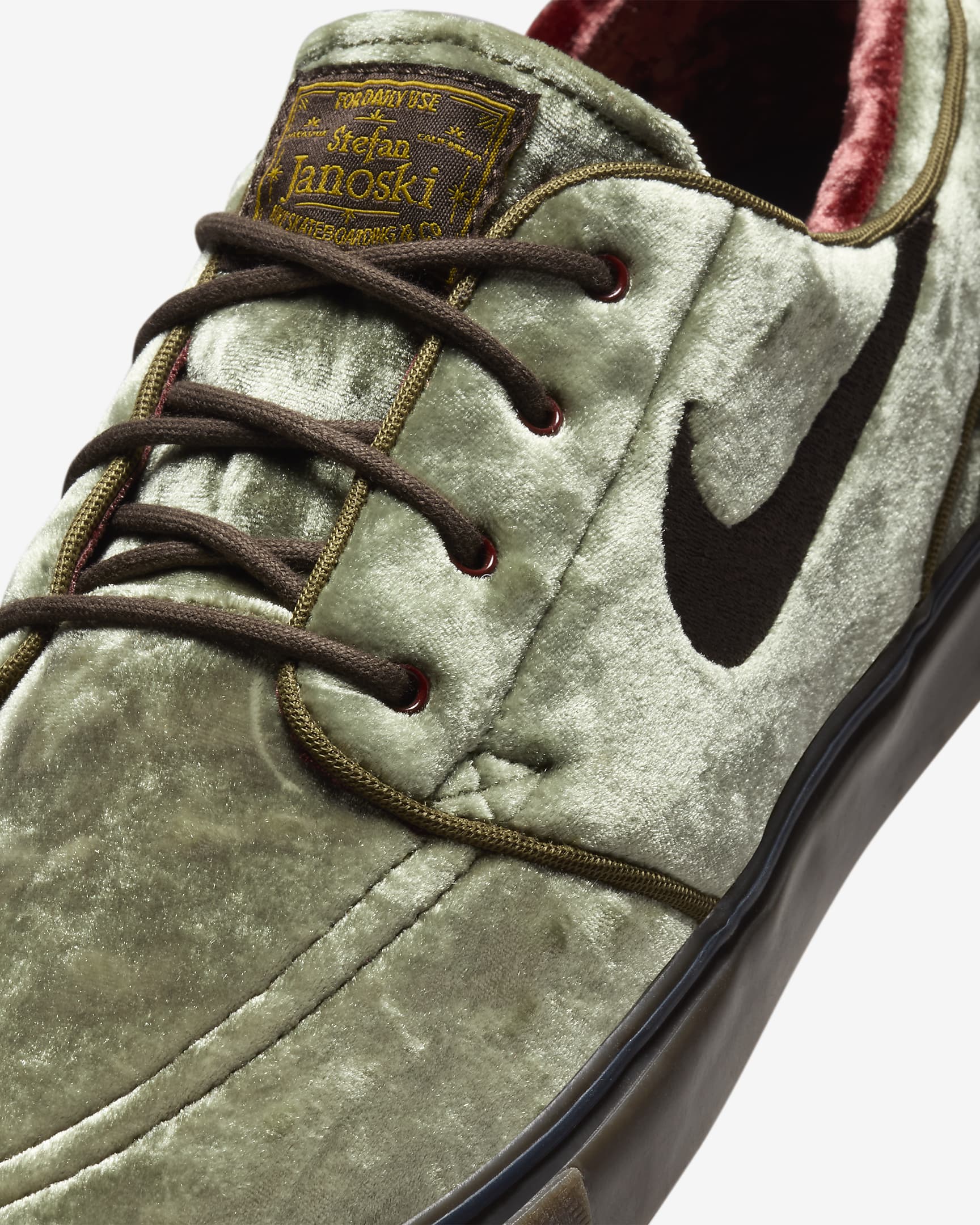 Nike SB Zoom Janoski OG+ SE Skate Shoes - Medium Olive/Baroque Brown/Dark Team Red/Velvet Brown