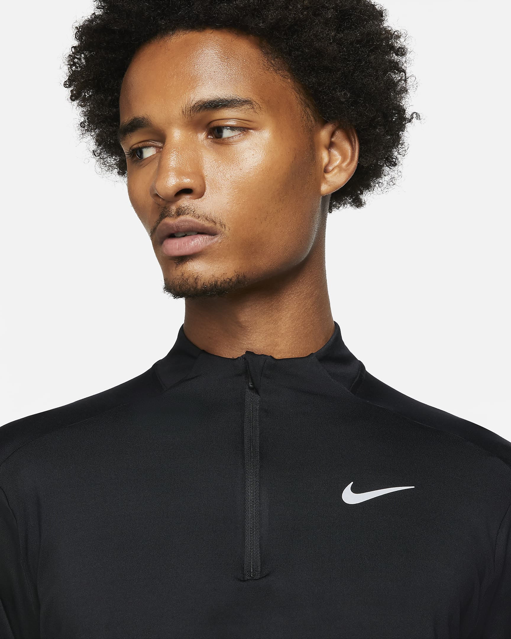 Haut de running à demi-zip Dri-FIT Nike pour homme - Noir