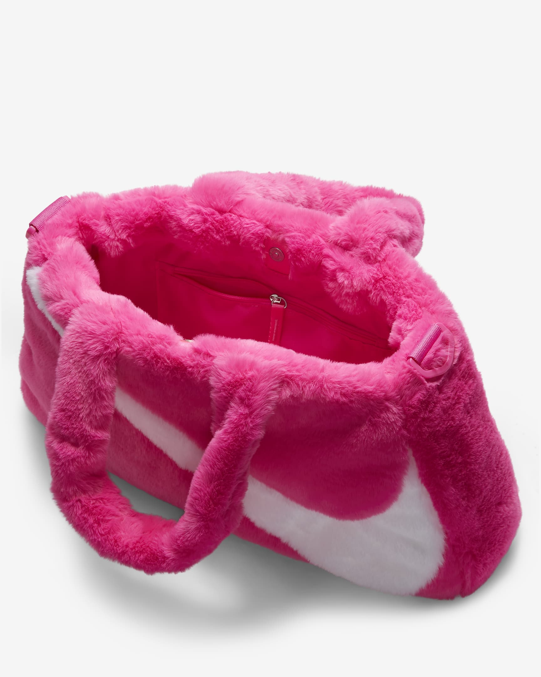 Nike Sportswear Faux Fur Tote (10L) - Laser Fuchsia/Laser Fuchsia/White